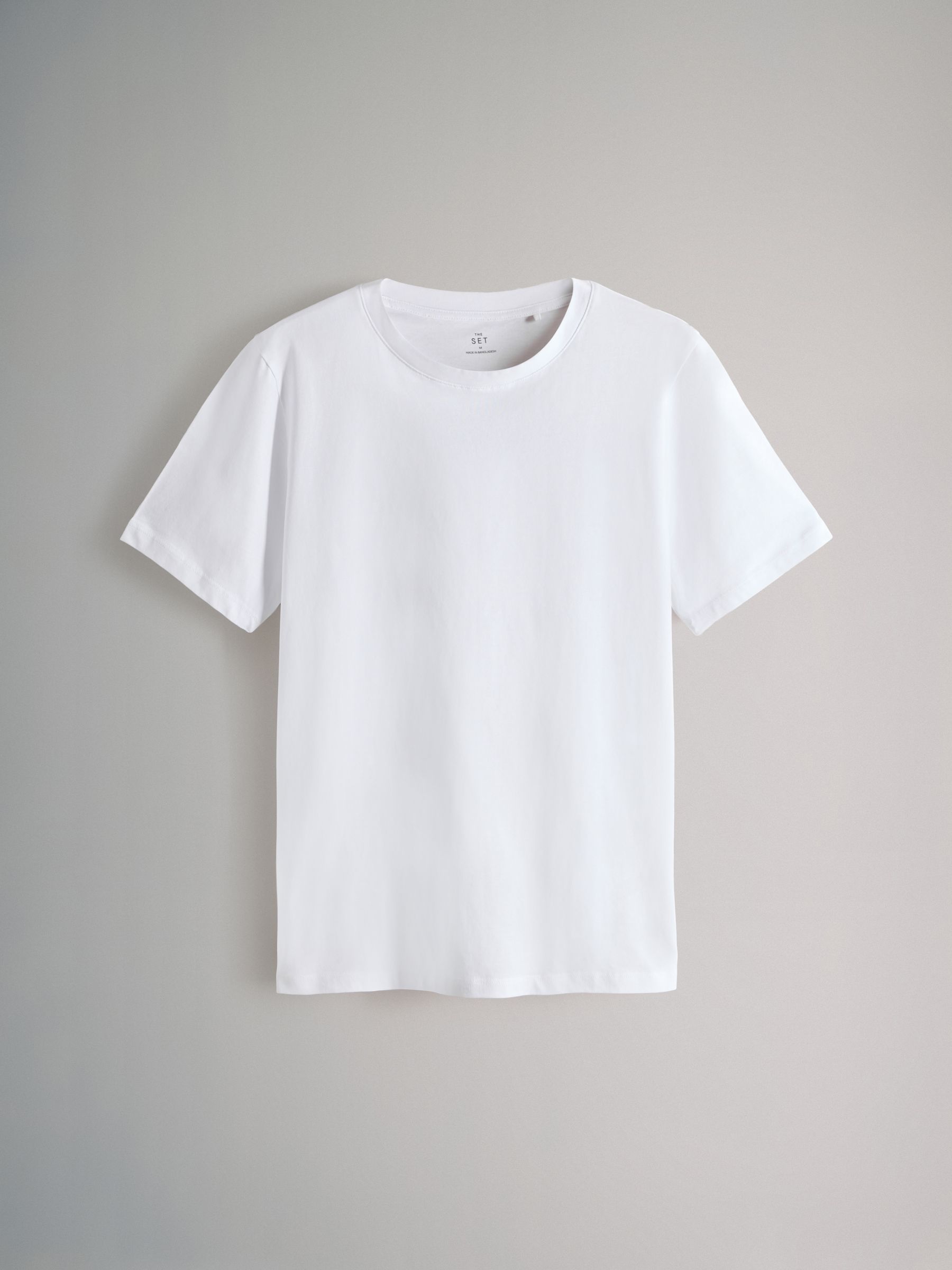 Black/Brown/Cream/White - Slim Fit - 4 Pack Short Sleeve Cotton T-Shirts - Image 11 of 14