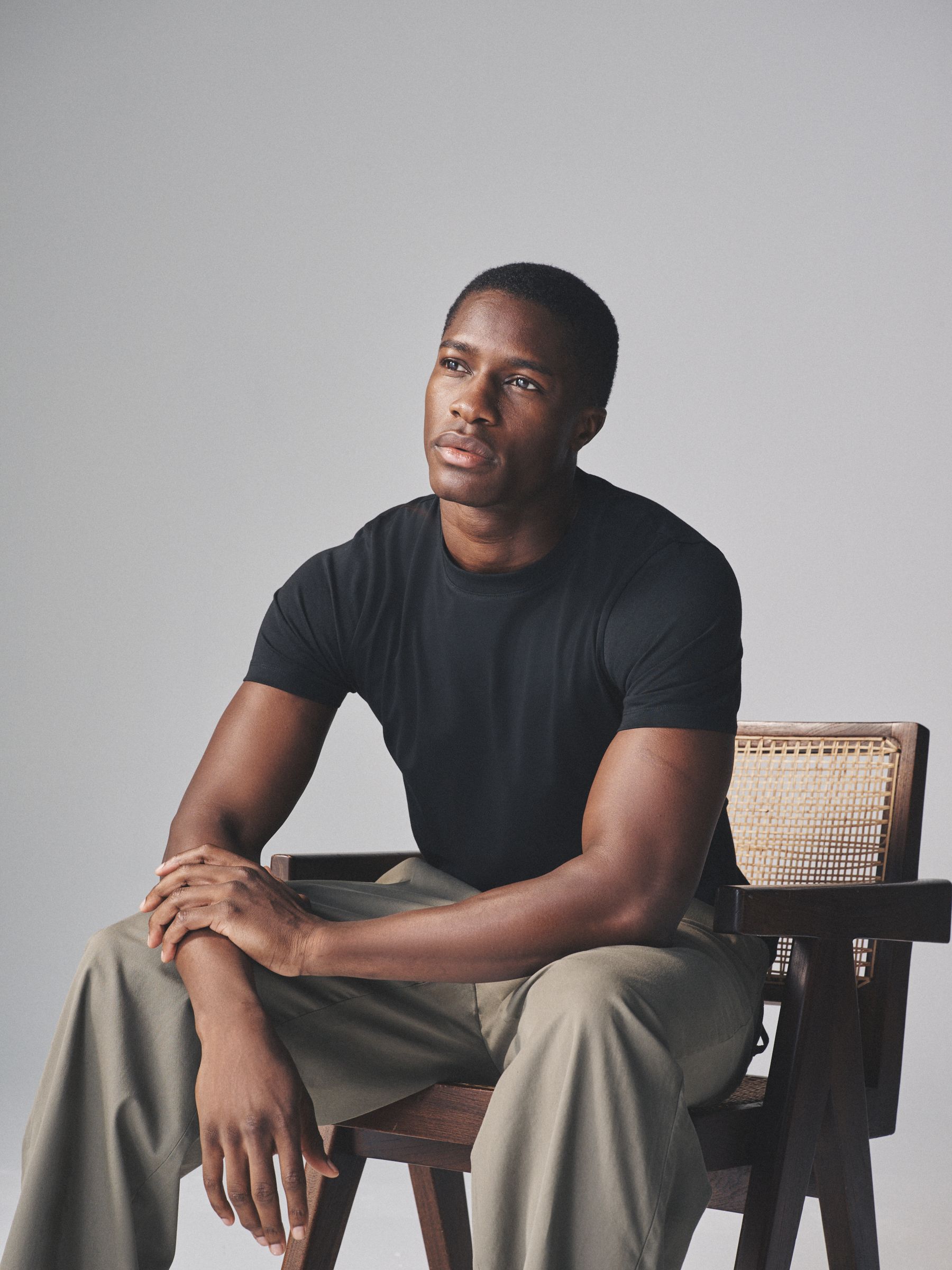 Black/Brown/Cream/White - Slim Fit - 4 Pack Short Sleeve Cotton T-Shirts - Image 5 of 14