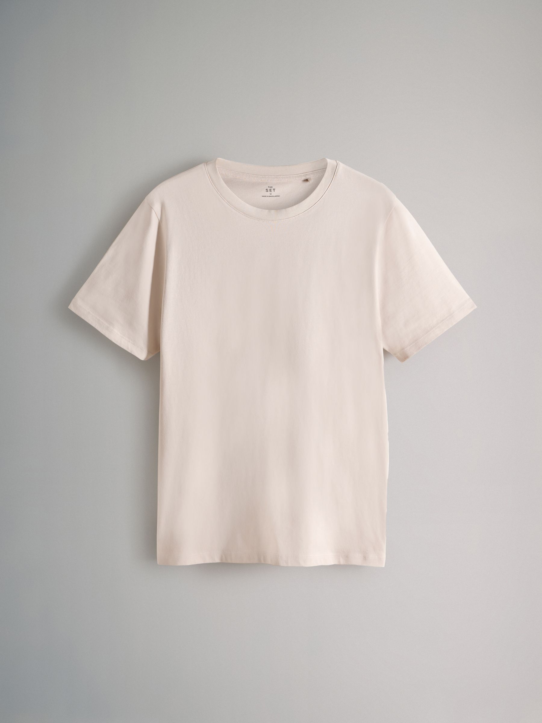 Black/Brown/Cream/White - Slim Fit - 4 Pack Short Sleeve Cotton T-Shirts - Image 9 of 14