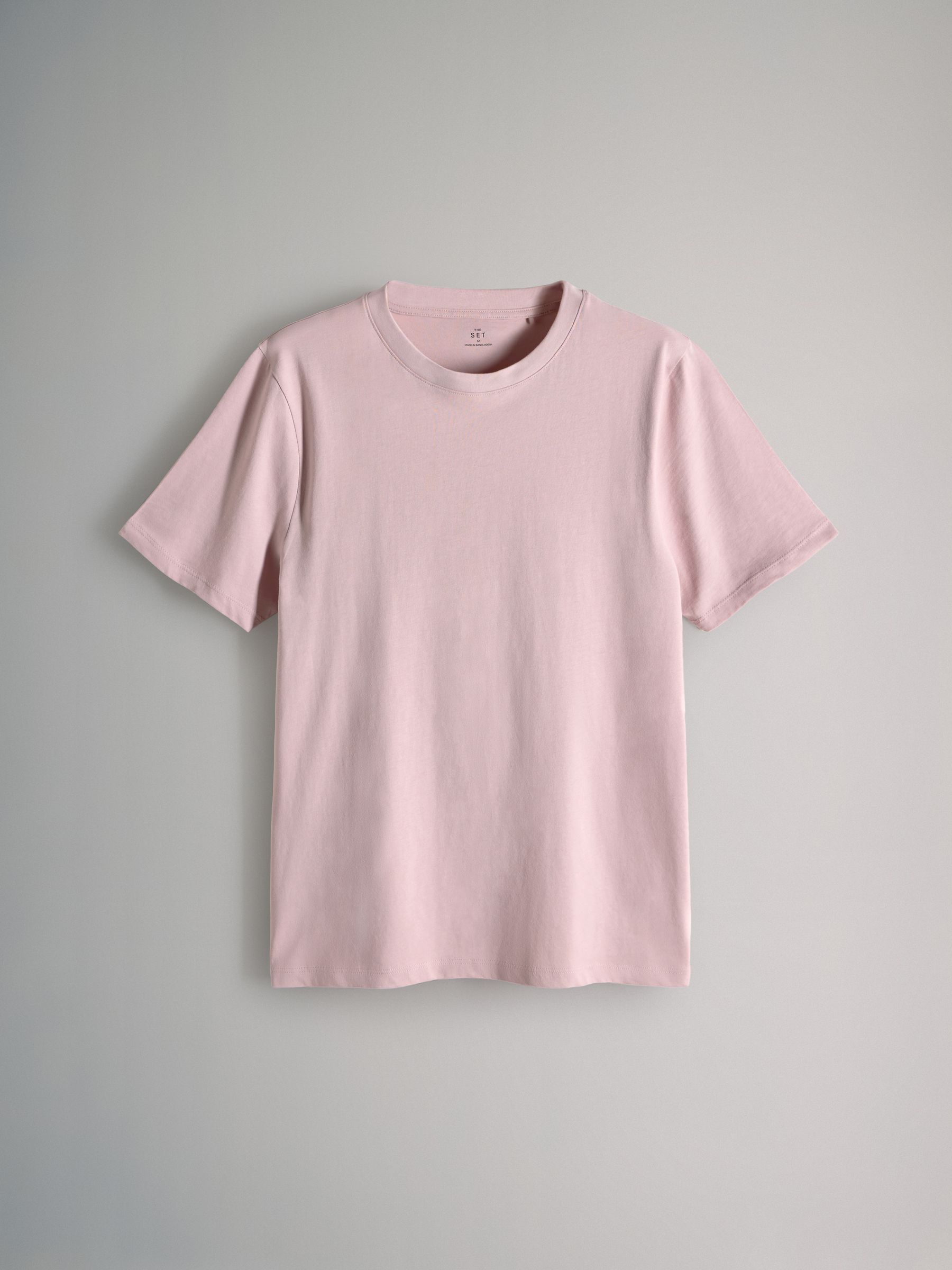 Black/Grey/Pink/Cream - Slim Fit - 4 Pack Short Sleeve Cotton T-Shirts - Image 4 of 7