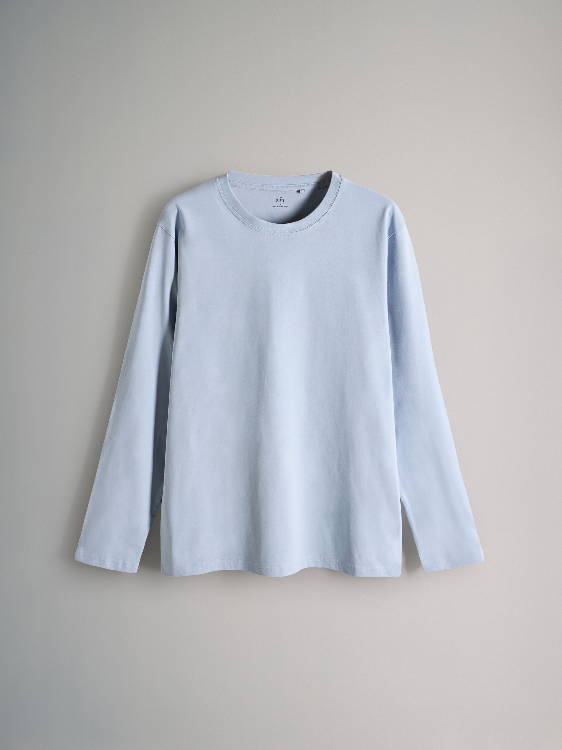 Navy Blue/Brown/White - 4 Pack Regular Long Sleeve Cotton T-Shirts - Image 3 of 7