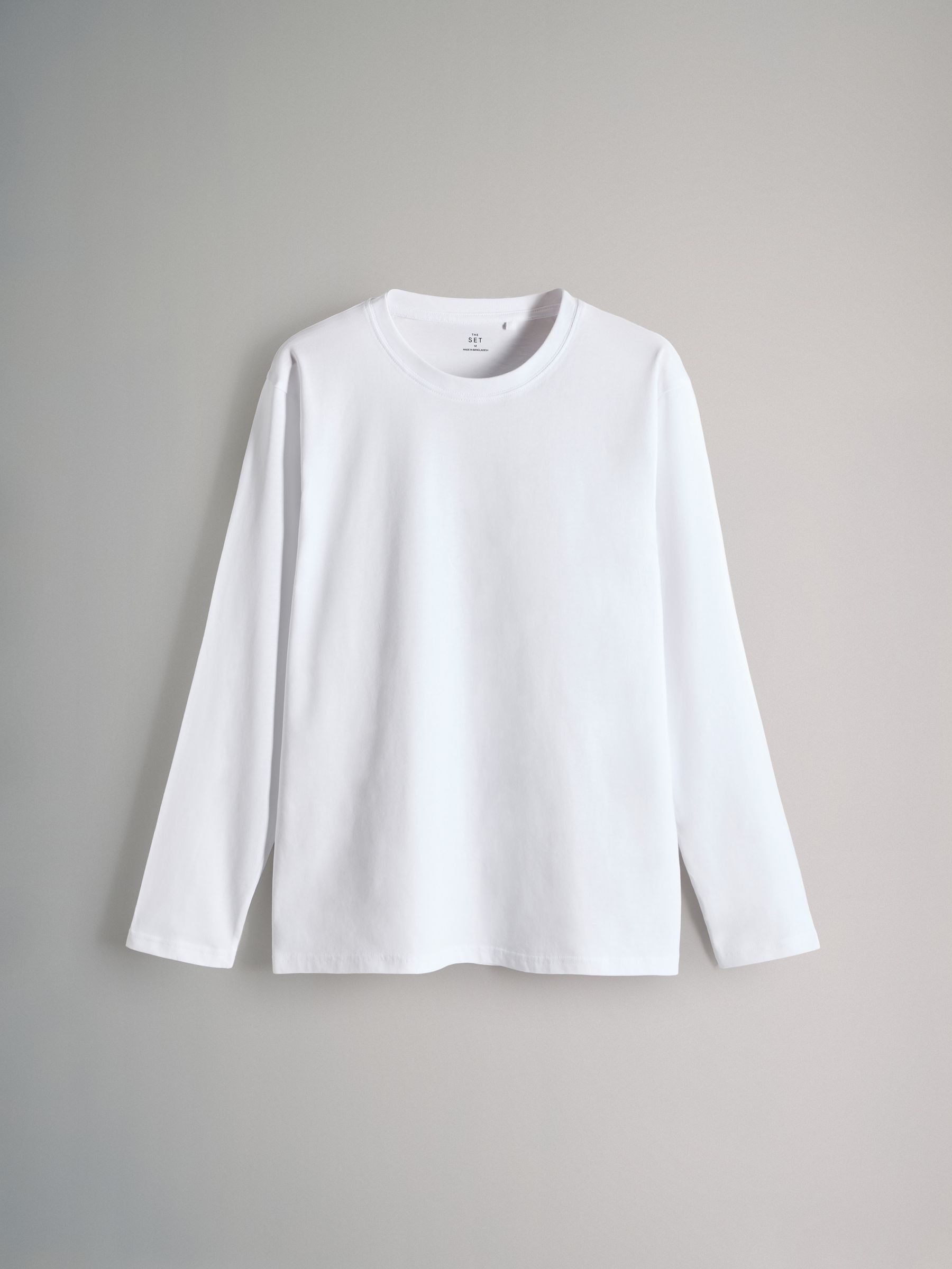 Navy Blue/Brown/White - 4 Pack Regular Long Sleeve Cotton T-Shirts - Image 4 of 7