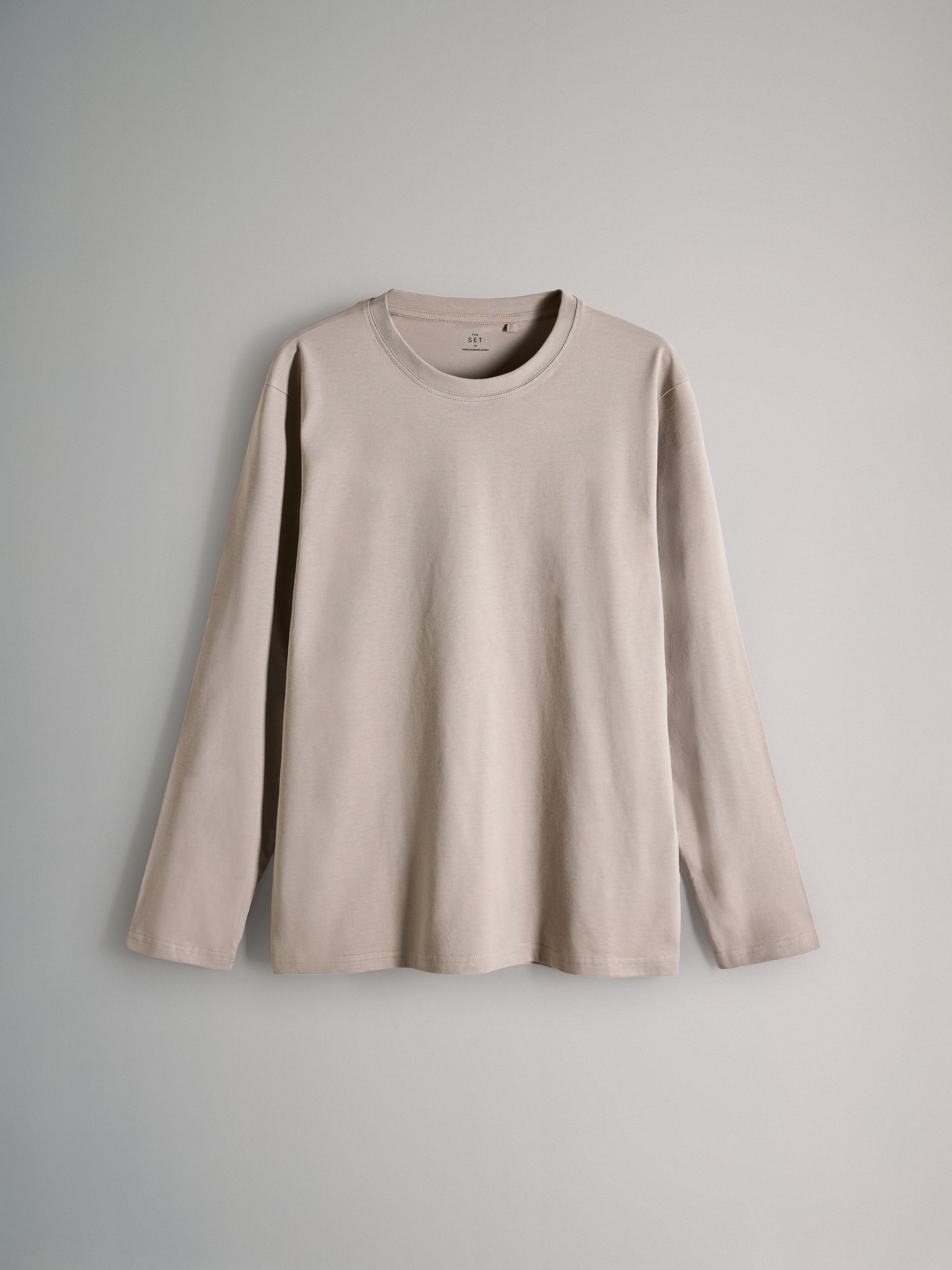 Navy Blue/Brown/White - 4 Pack Regular Long Sleeve Cotton T-Shirts - Image 5 of 7