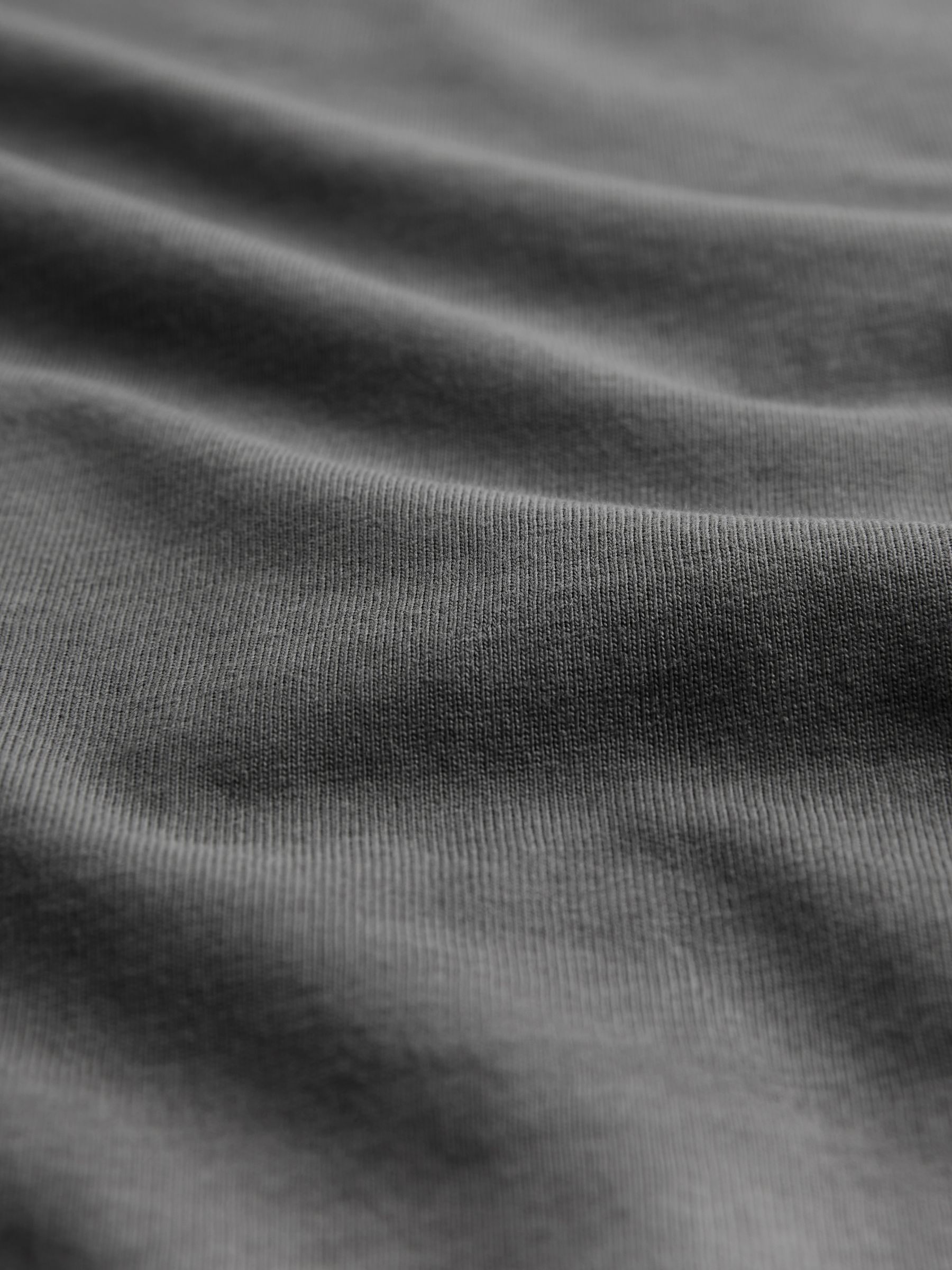 Black/Charcoal/Grey Marl/White - 4 Pack Regular Long Sleeve Cotton T-Shirts - Image 11 of 12