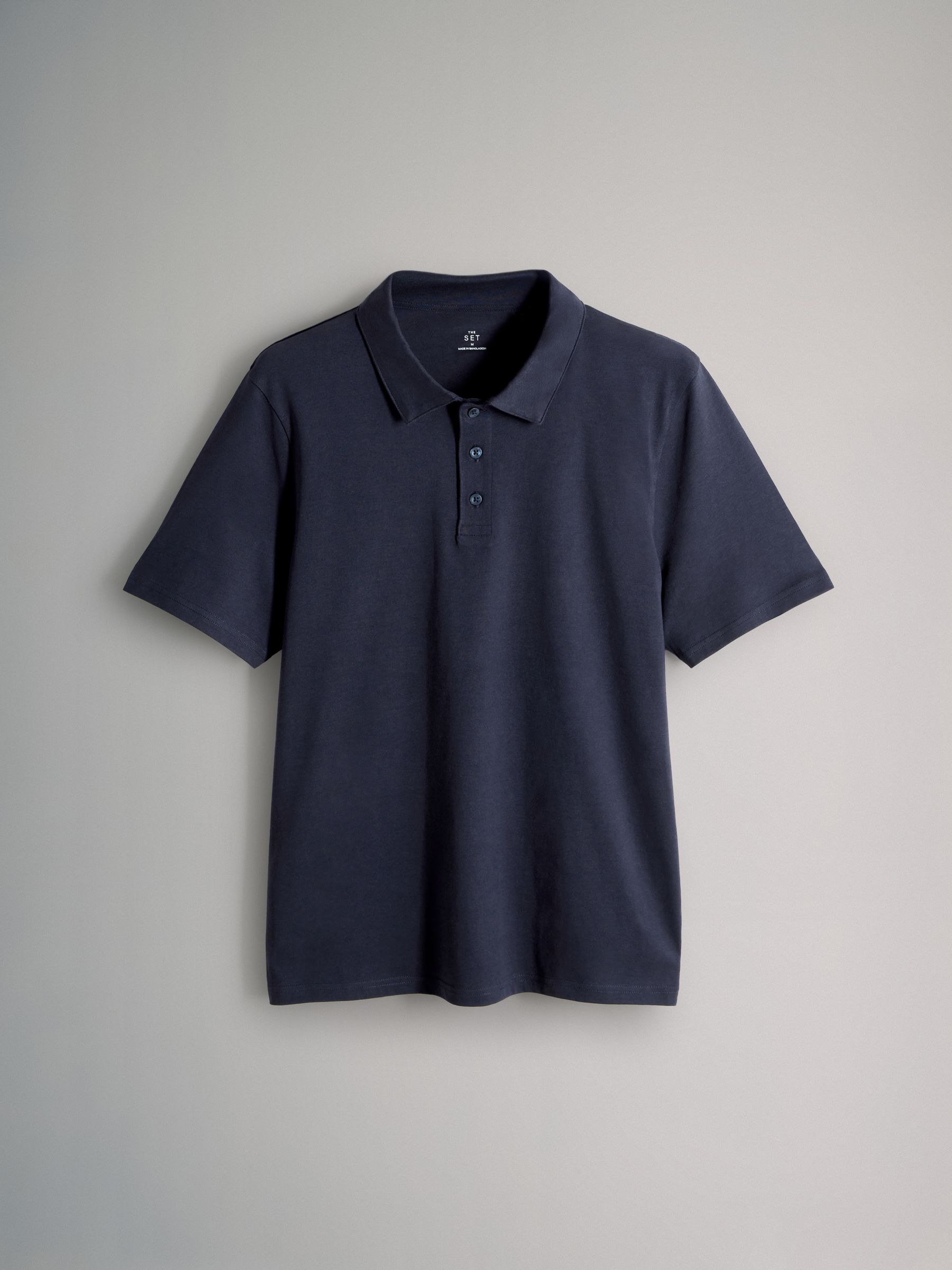 Navy Blue/Brown/White - 3 Pack Short Sleeve Cotton Jersey Polo Shirts - Image 8 of 11