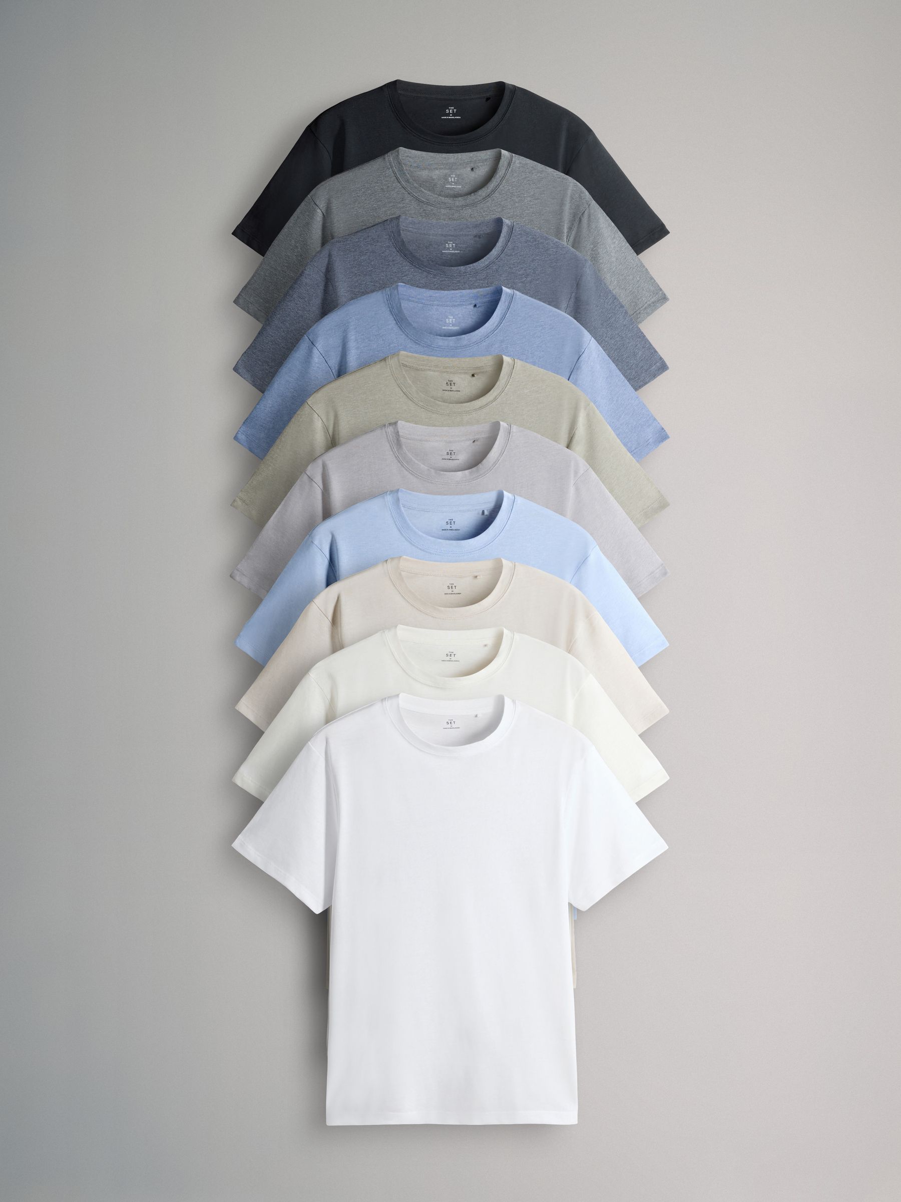 10 Pack Regular Short Sleeve Cotton Blend T-Shirts - Image 2 of 12