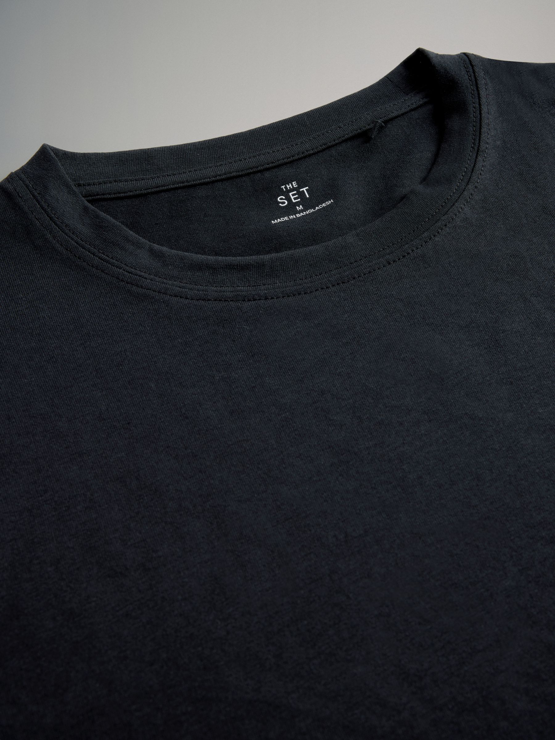 10 Pack Regular Short Sleeve Cotton Blend T-Shirts Black/Grey/Brown/White - Image 5 of 5