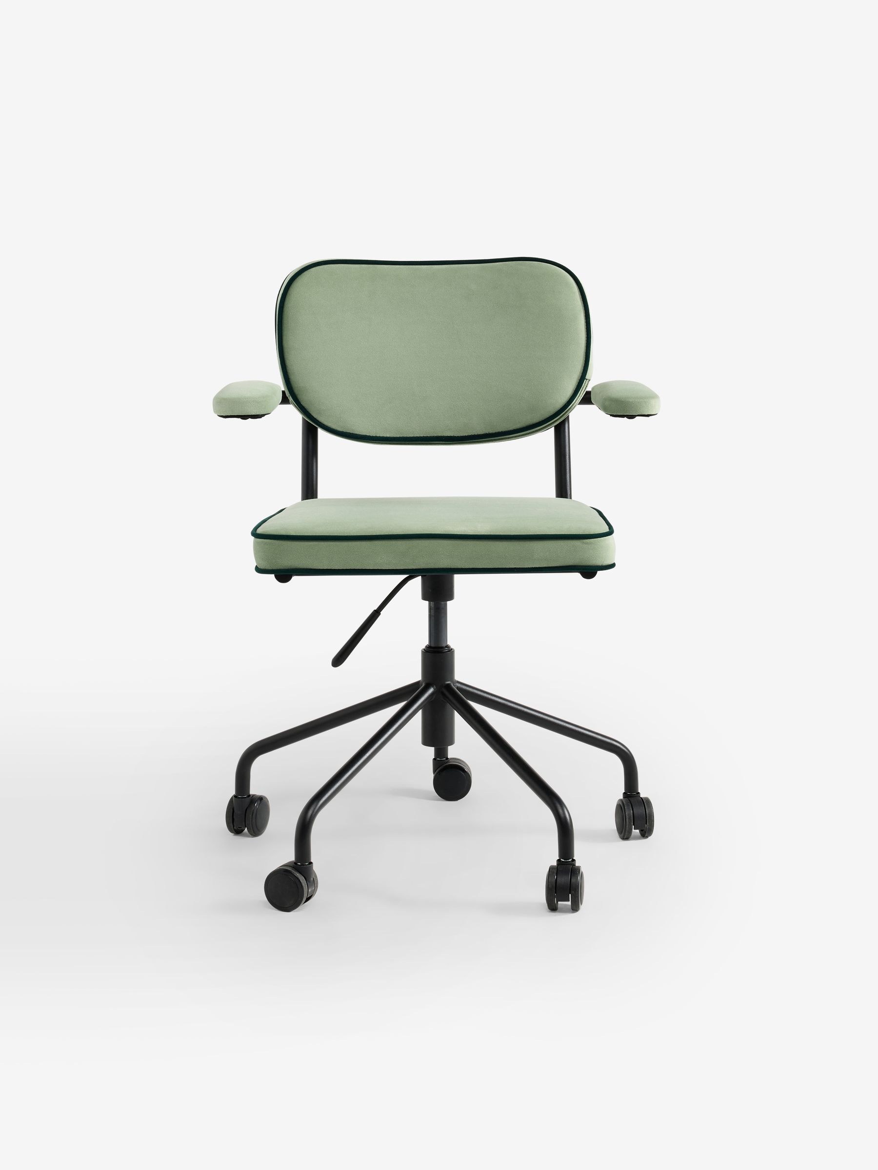 Parker Office Chair in Jade Green Velvet - Image 4 of 5