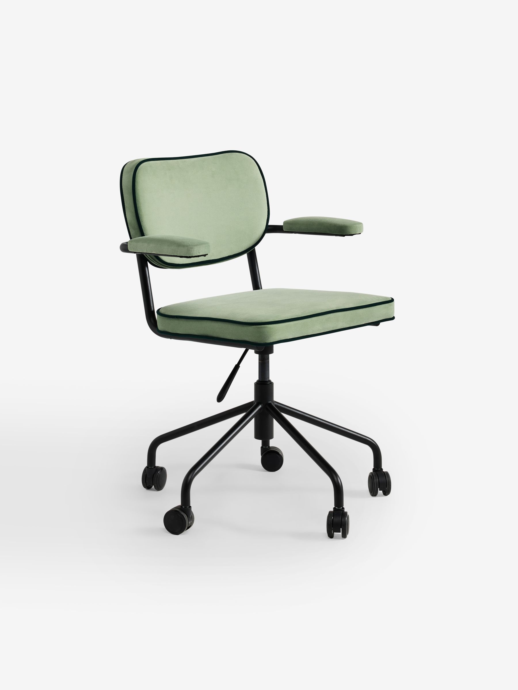 Parker Office Chair in Jade Green Velvet - Image 5 of 5