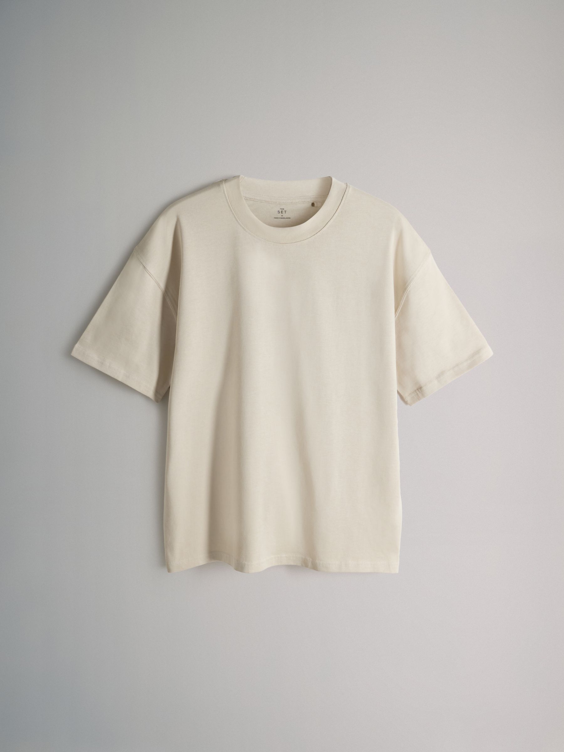 Black Grey White - Oversized Fit - 4 Pack Short Sleeve Cotton T-Shirts - Image 3 of 6