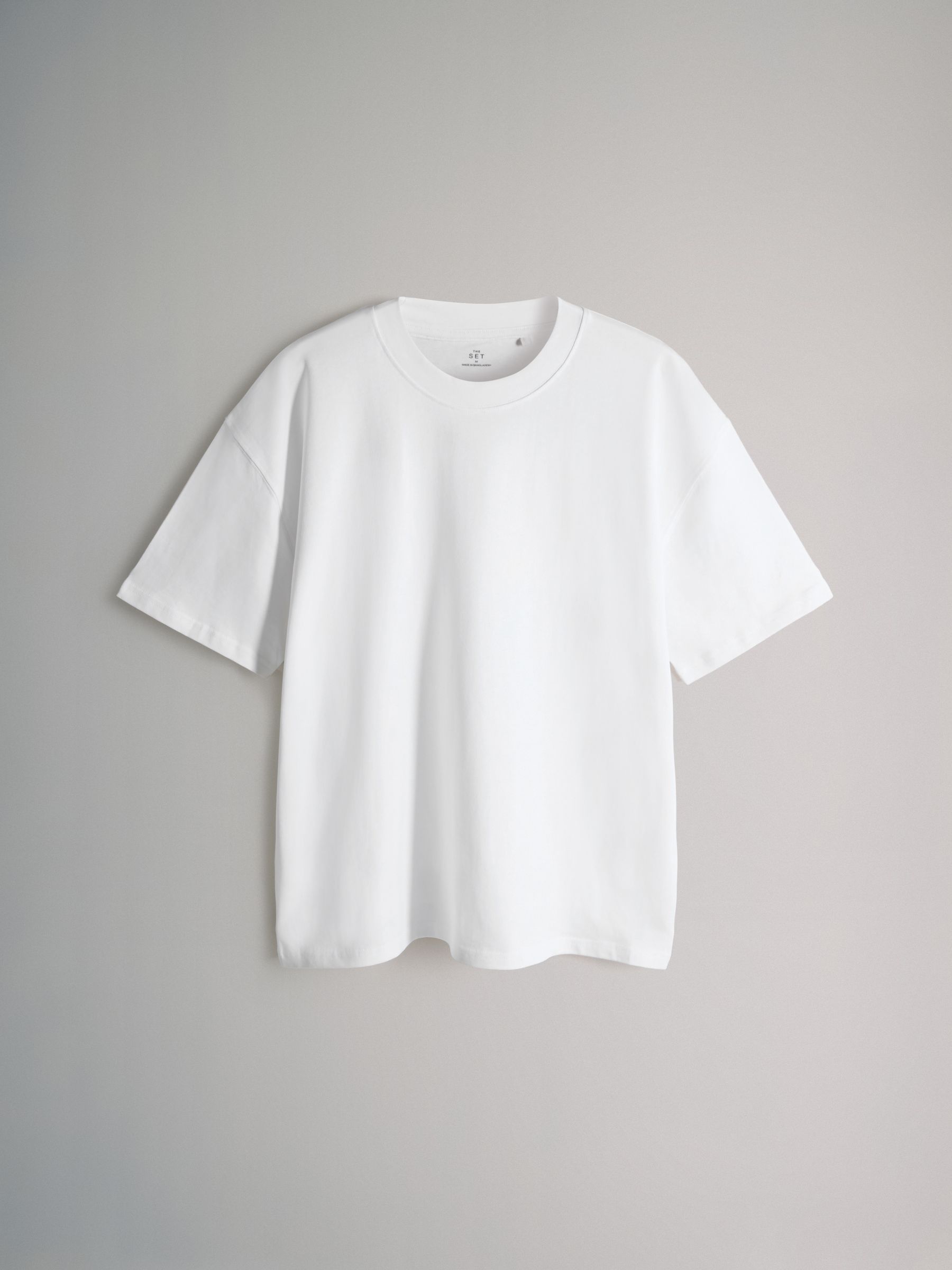 Black Grey White - Oversized Fit - 4 Pack Short Sleeve Cotton T-Shirts - Image 4 of 6