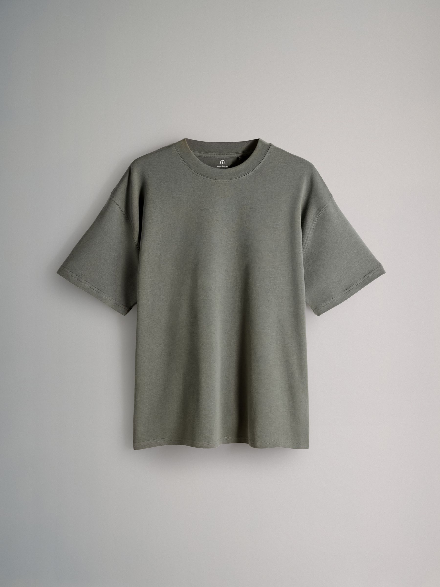 Green/Brown/Black 4 Pack Short Sleeve Cotton T-Shirts Oversized Fit - Image 3 of 6