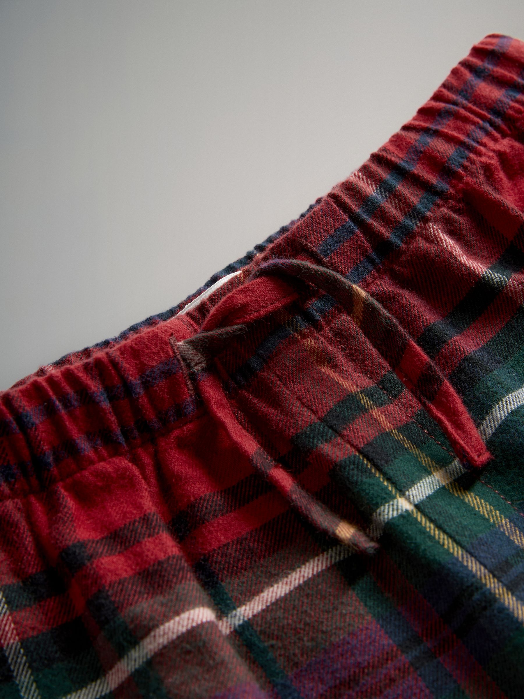 Navy/Red 2 Pack Traditional Woven Check Pyjamas - Image 6 of 6