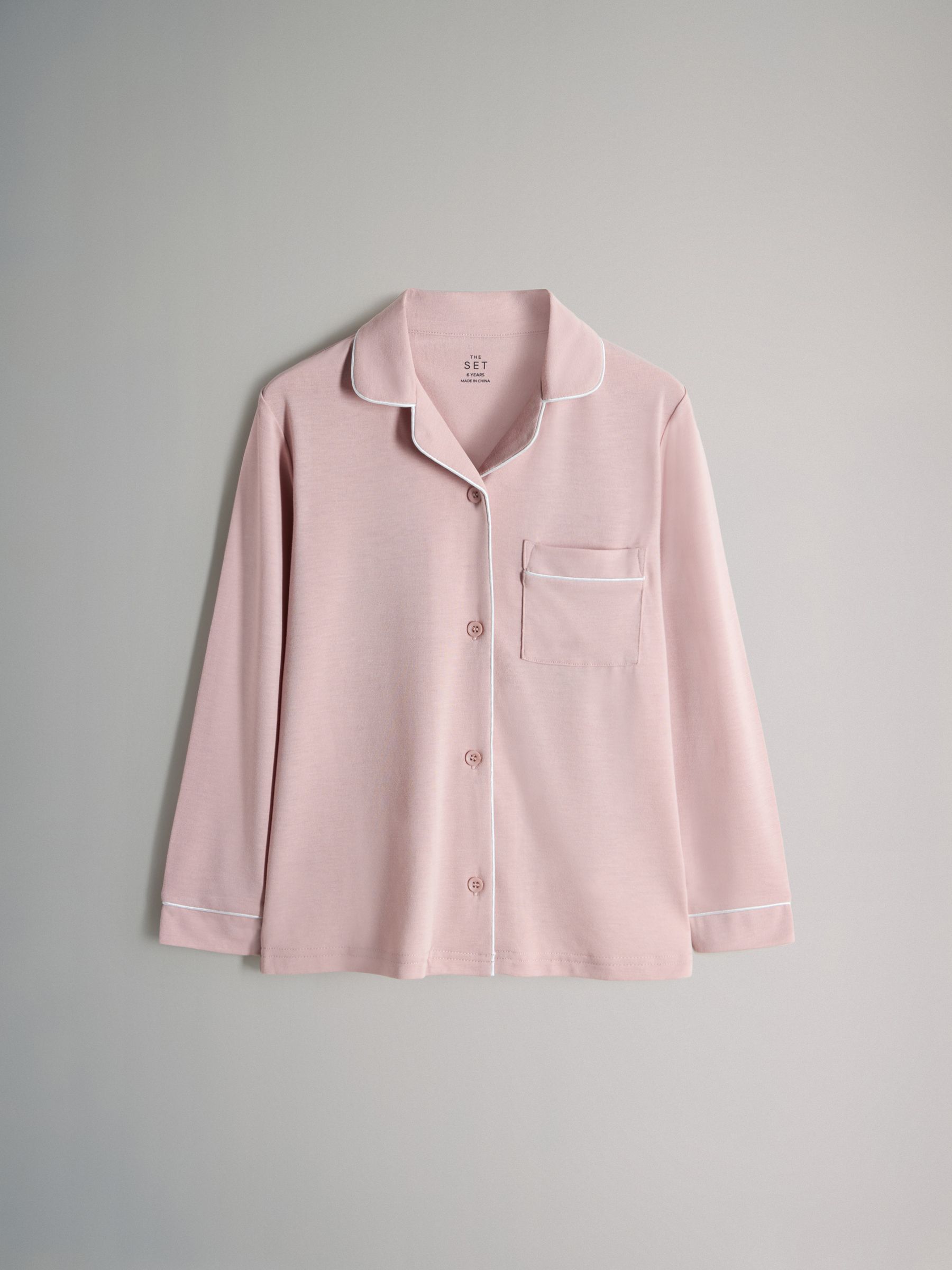 2 Pack Button Through Long Sleeve Jersey Pyjamas - Image 3 of 6