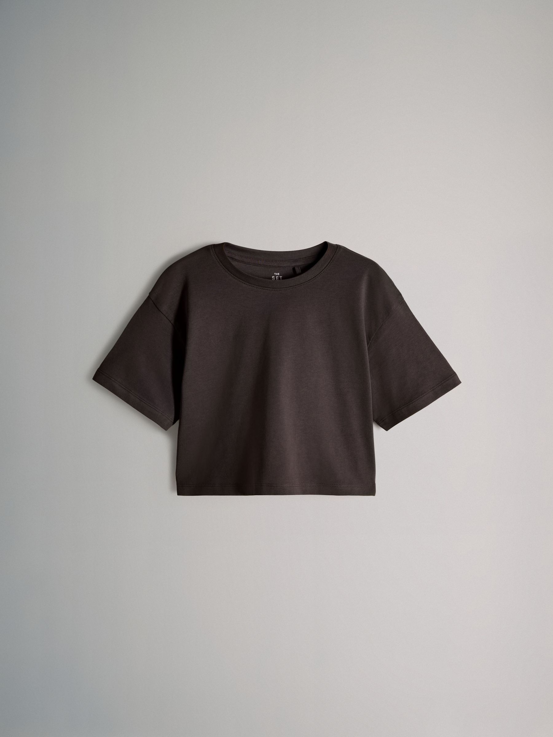 Brown/Pink/White - 4 Pack Cropped Oversized Short Sleeve Cotton T-Shirts - Image 2 of 7