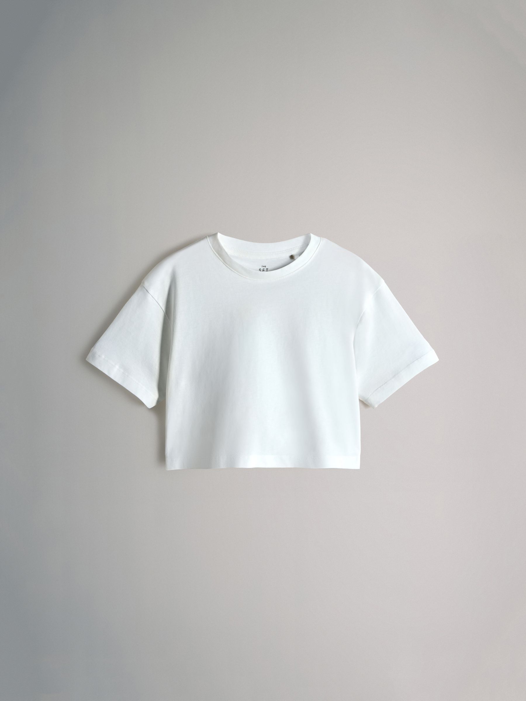 Navy/Animal/Blue/White - 4 Pack Cropped Oversized Short Sleeve Cotton T-Shirts - Image 11 of 13