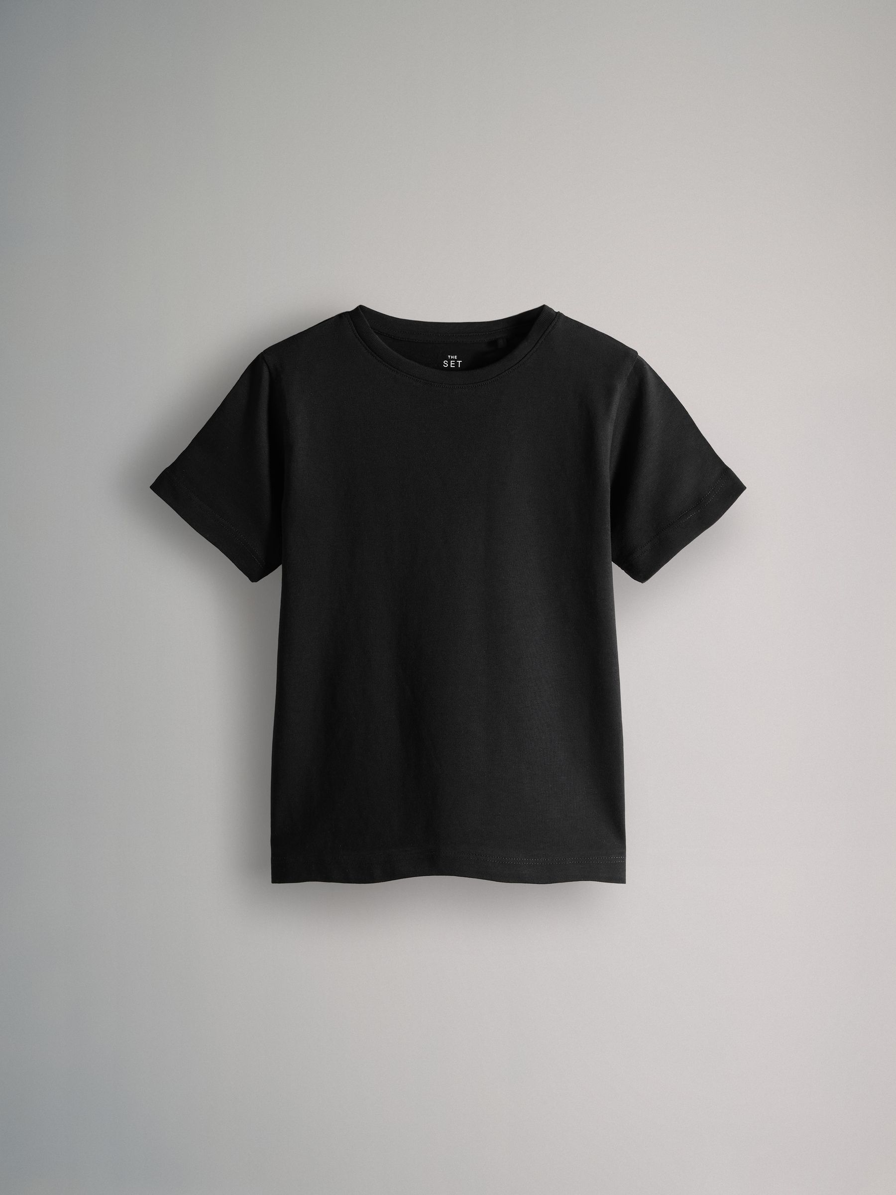 Black/Navy Blue/Grey Marl/White - 8 Pack Regular Short Sleeve Cotton T-Shirts - Image 2 of 11