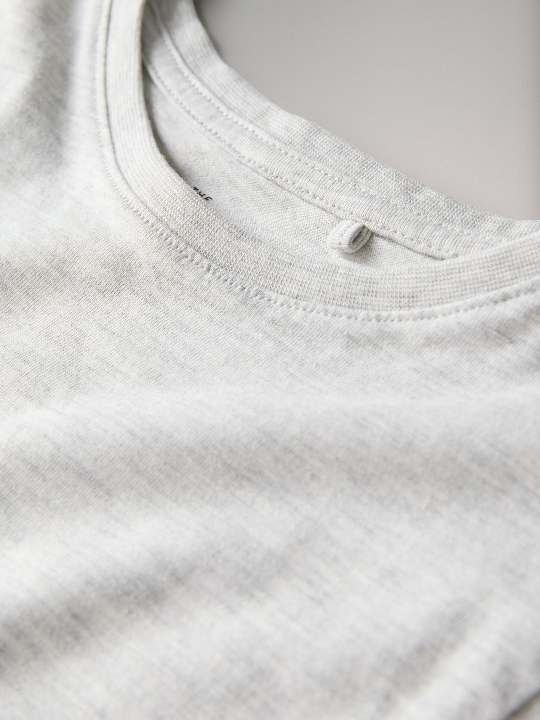 Black/Navy Blue/Grey Marl/White 8 Pack Regular Short Sleeve Cotton T-Shirts - Image 6 of 6