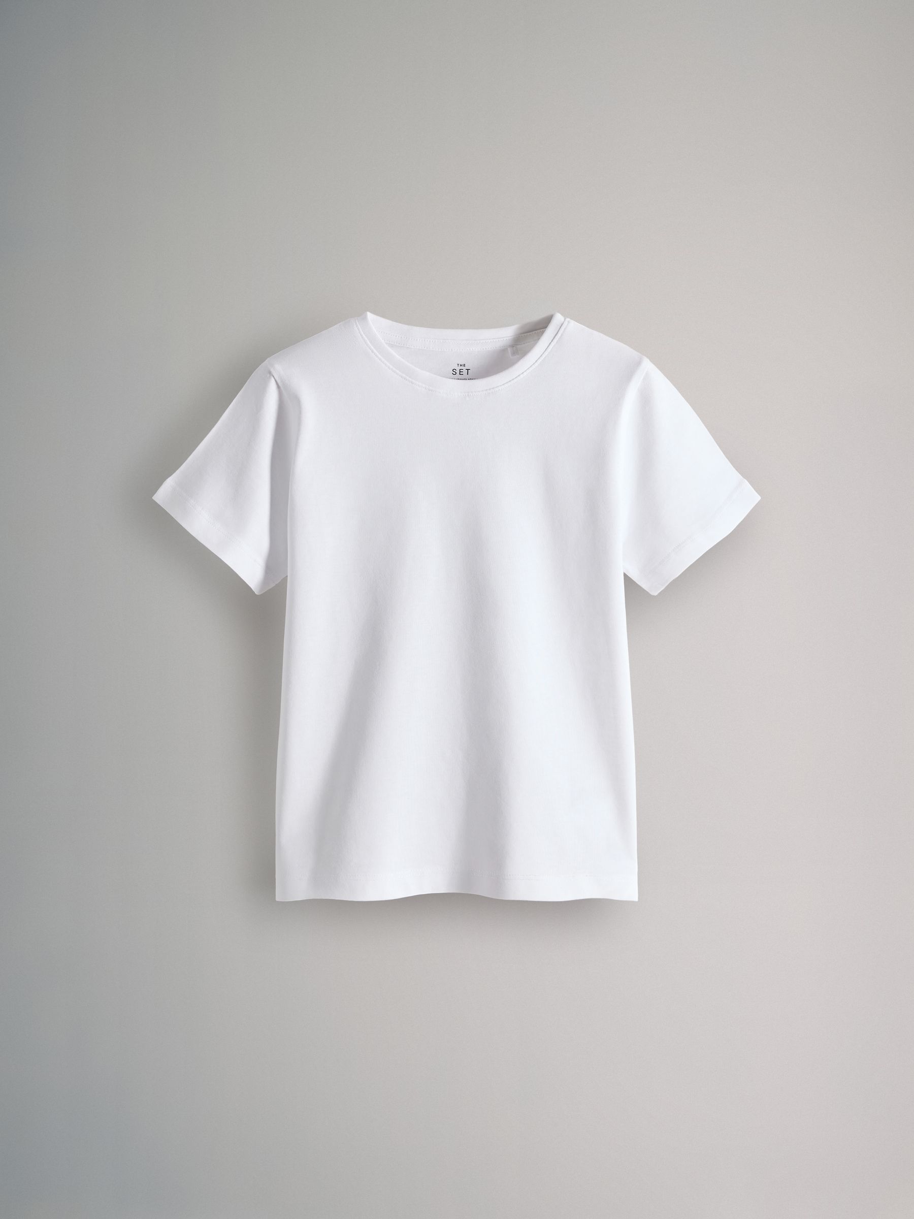 Black/Navy Blue/Grey Marl/White - 8 Pack Regular Short Sleeve Cotton T-Shirts - Image 8 of 11