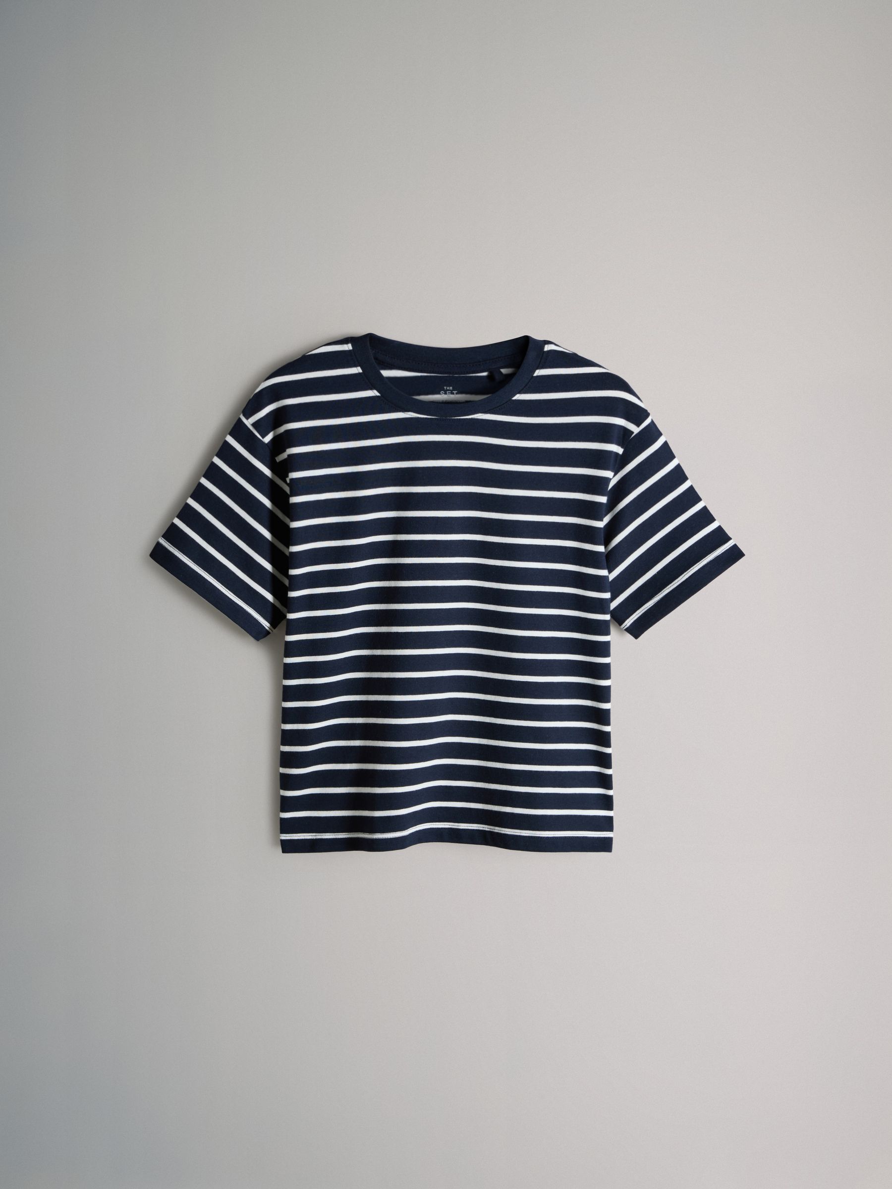 6 Pack Stripe Oversized Short Sleeve Cotton T-Shirts - Image 10 of 17
