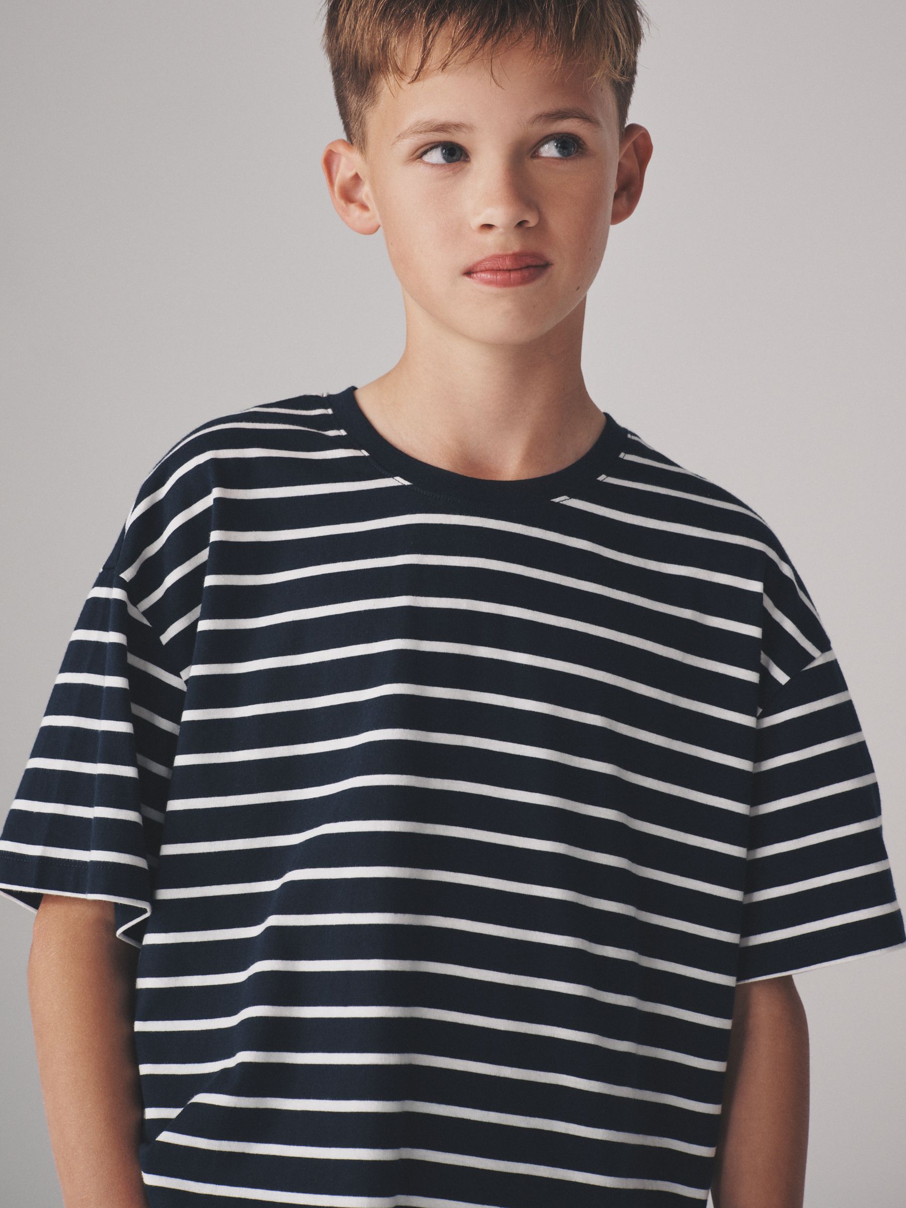6 Pack Stripe Oversized Short Sleeve Cotton T-Shirts - Image 5 of 17