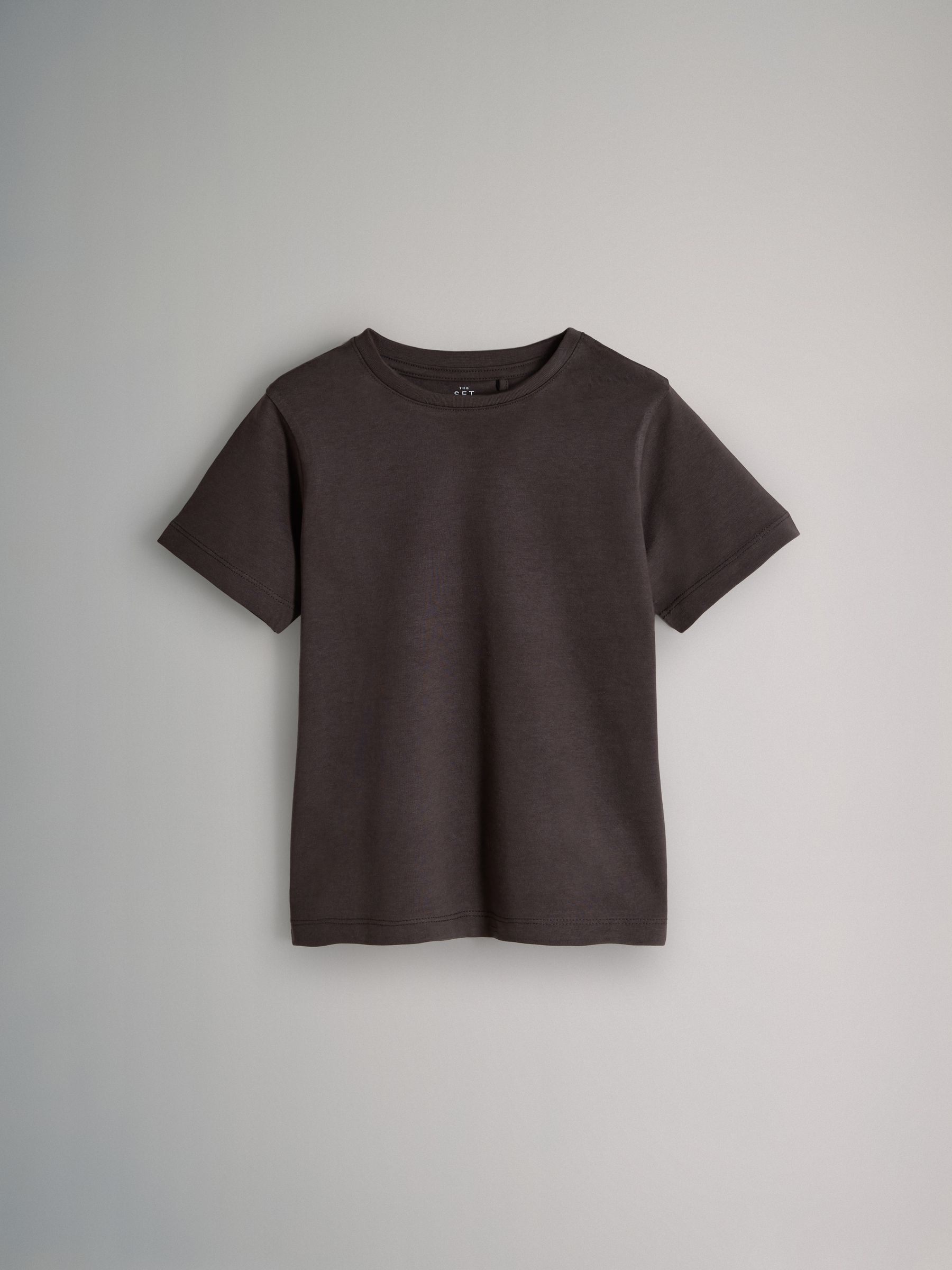 Brown/Red/Pink/White - 5 Pack Regular Short Sleeve Cotton T-Shirts - Image 2 of 8
