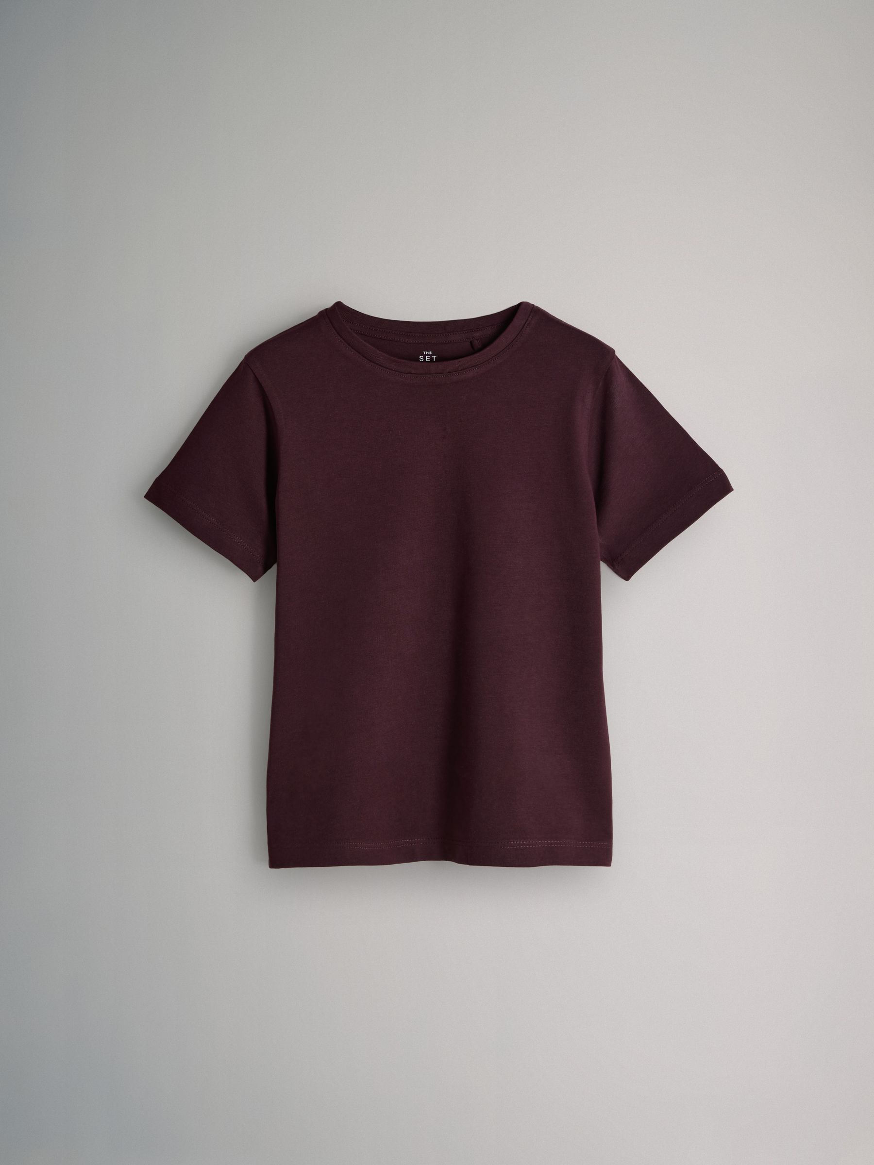 Brown/Red/Pink/White - 5 Pack Regular Short Sleeve Cotton T-Shirts - Image 3 of 8