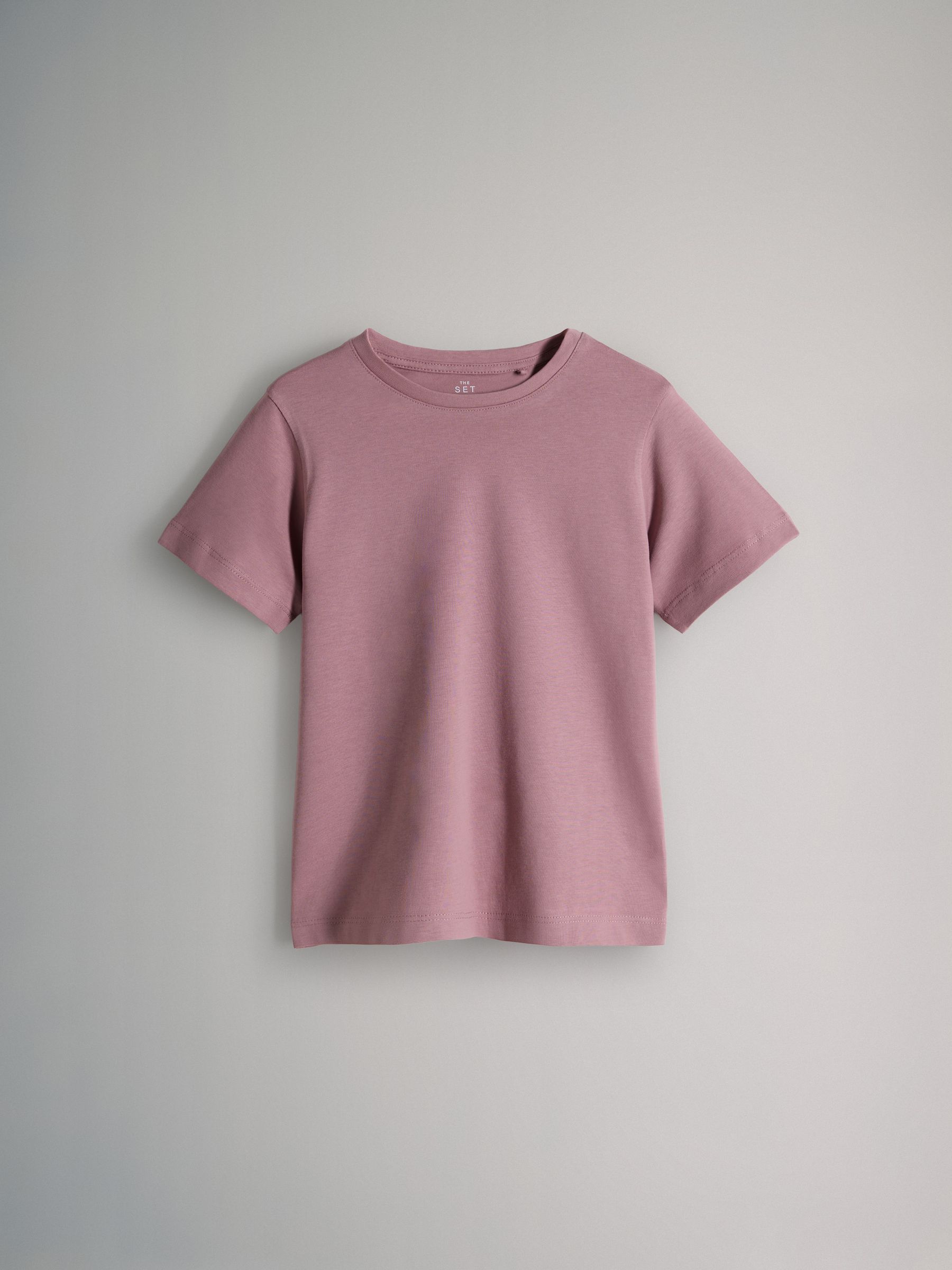 Brown/Red/Pink/White - 5 Pack Regular Short Sleeve Cotton T-Shirts - Image 4 of 8