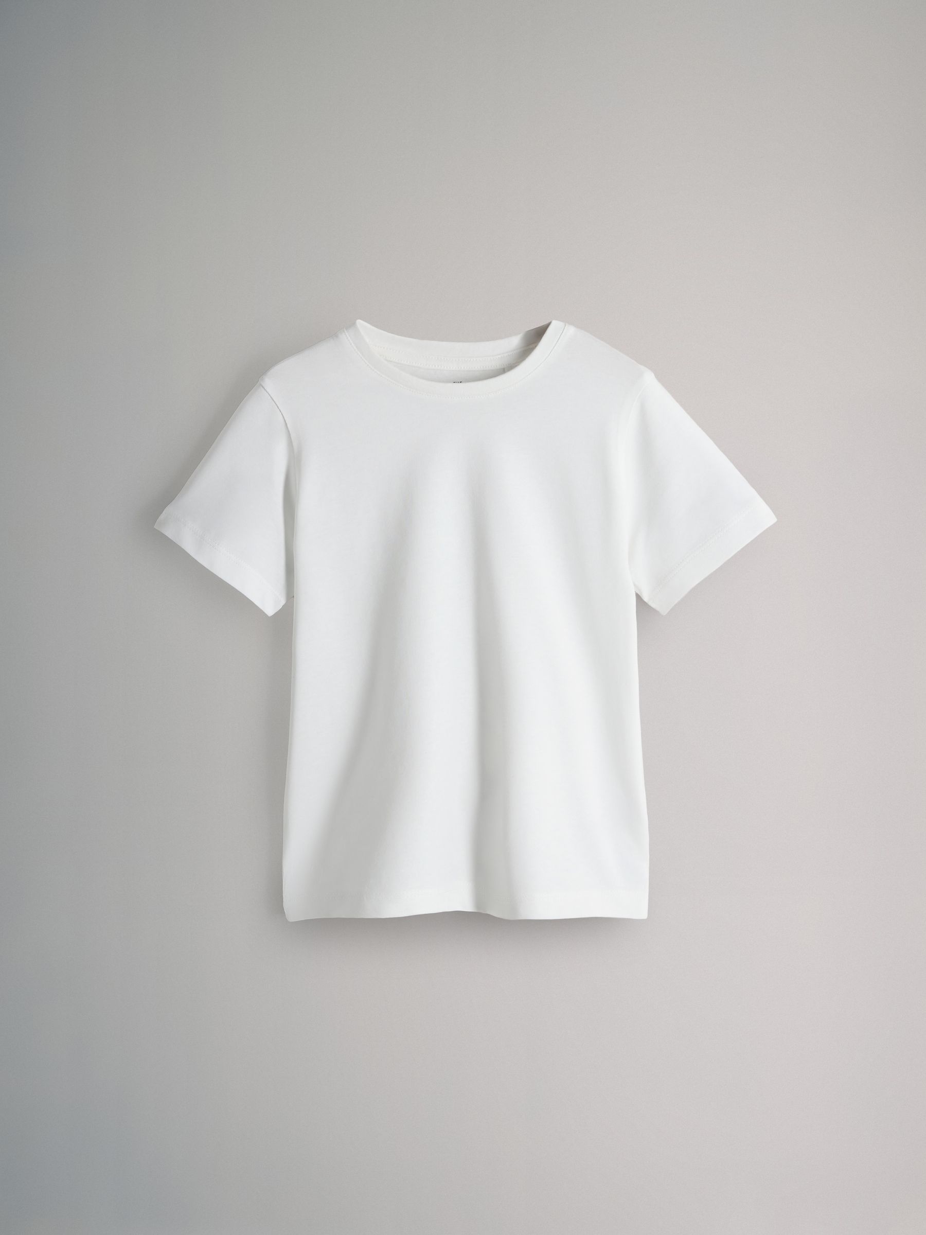 Brown/Red/Pink/White - 5 Pack Regular Short Sleeve Cotton T-Shirts - Image 5 of 8