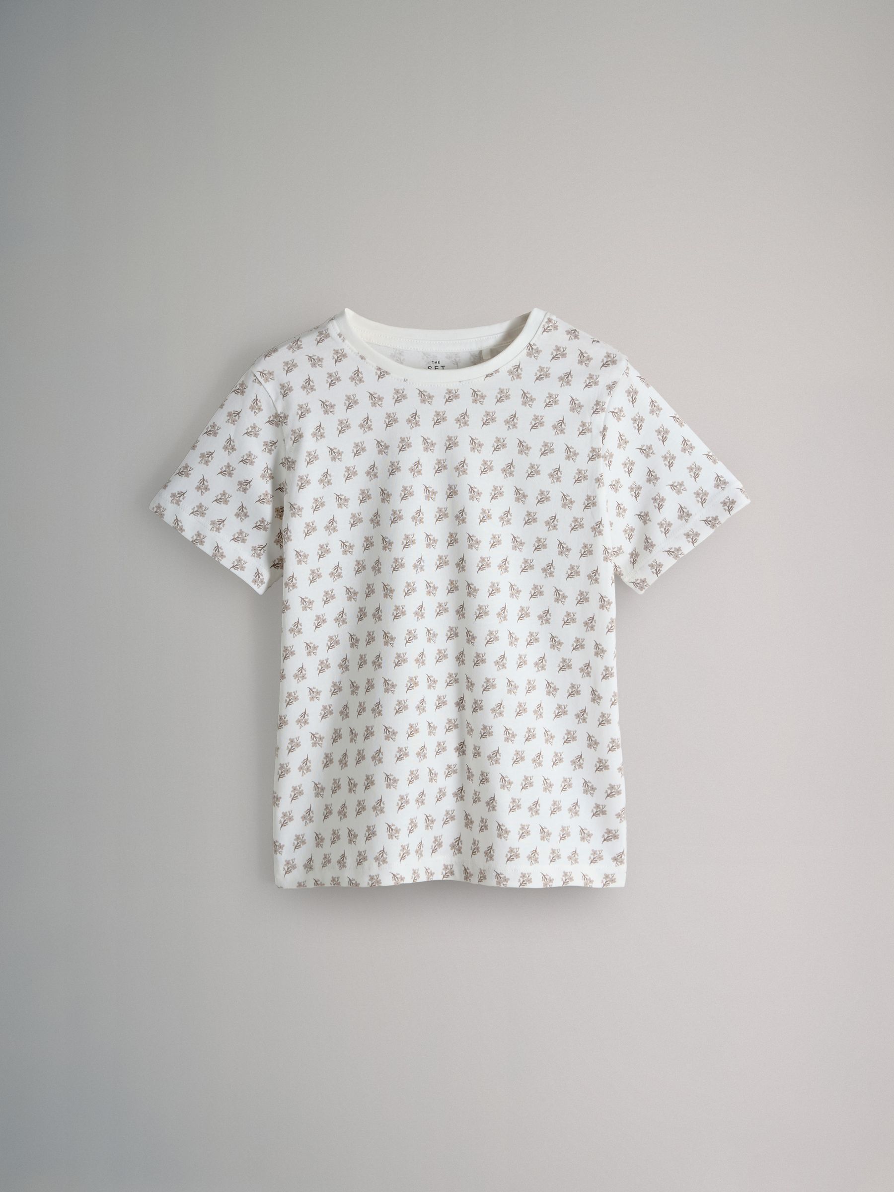 Brown/Red/Pink/White - 5 Pack Regular Short Sleeve Cotton T-Shirts - Image 6 of 8