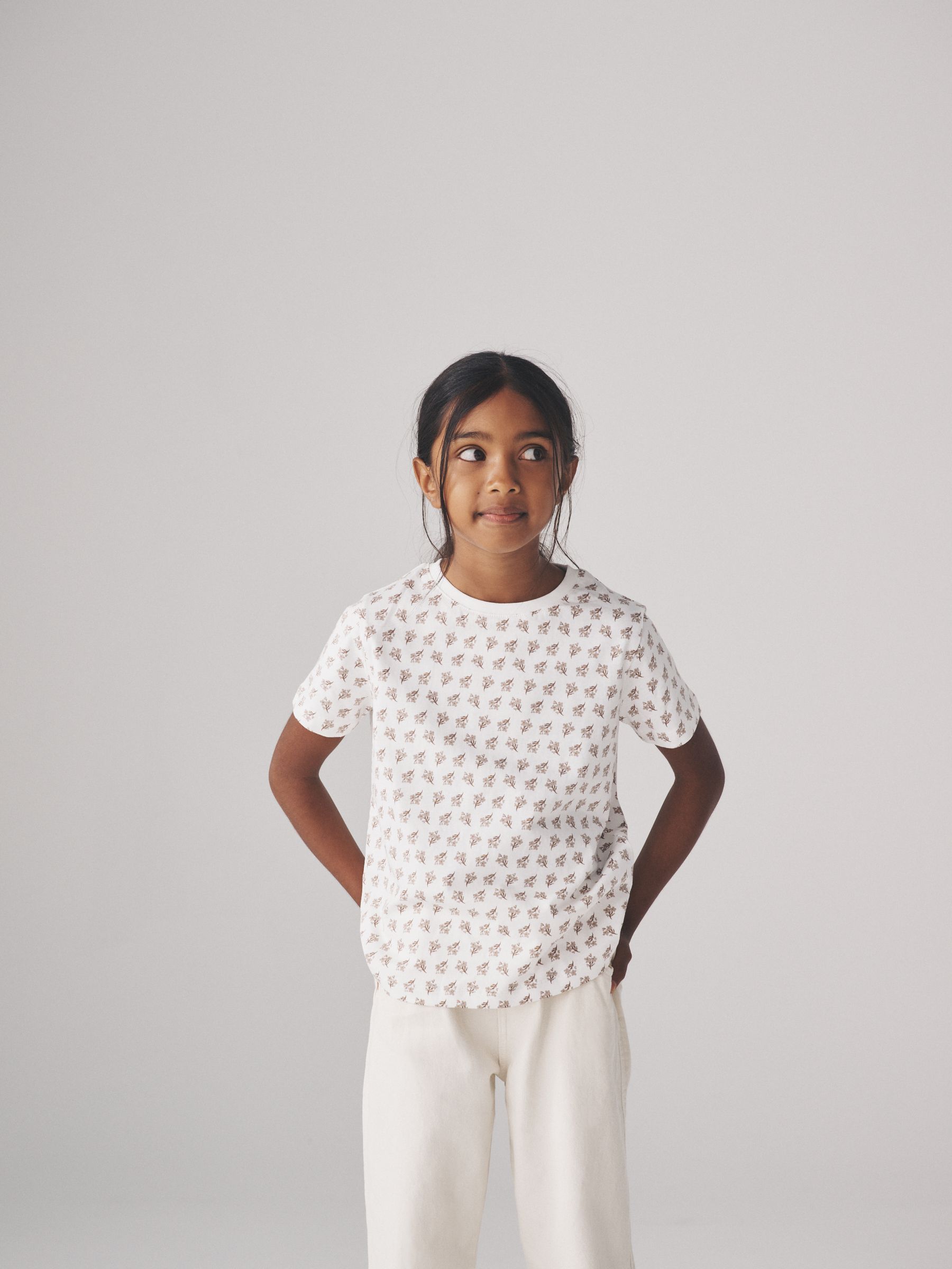 Pink/White - 5 Pack Regular Short Sleeve Cotton T-Shirts - Image 3 of 8