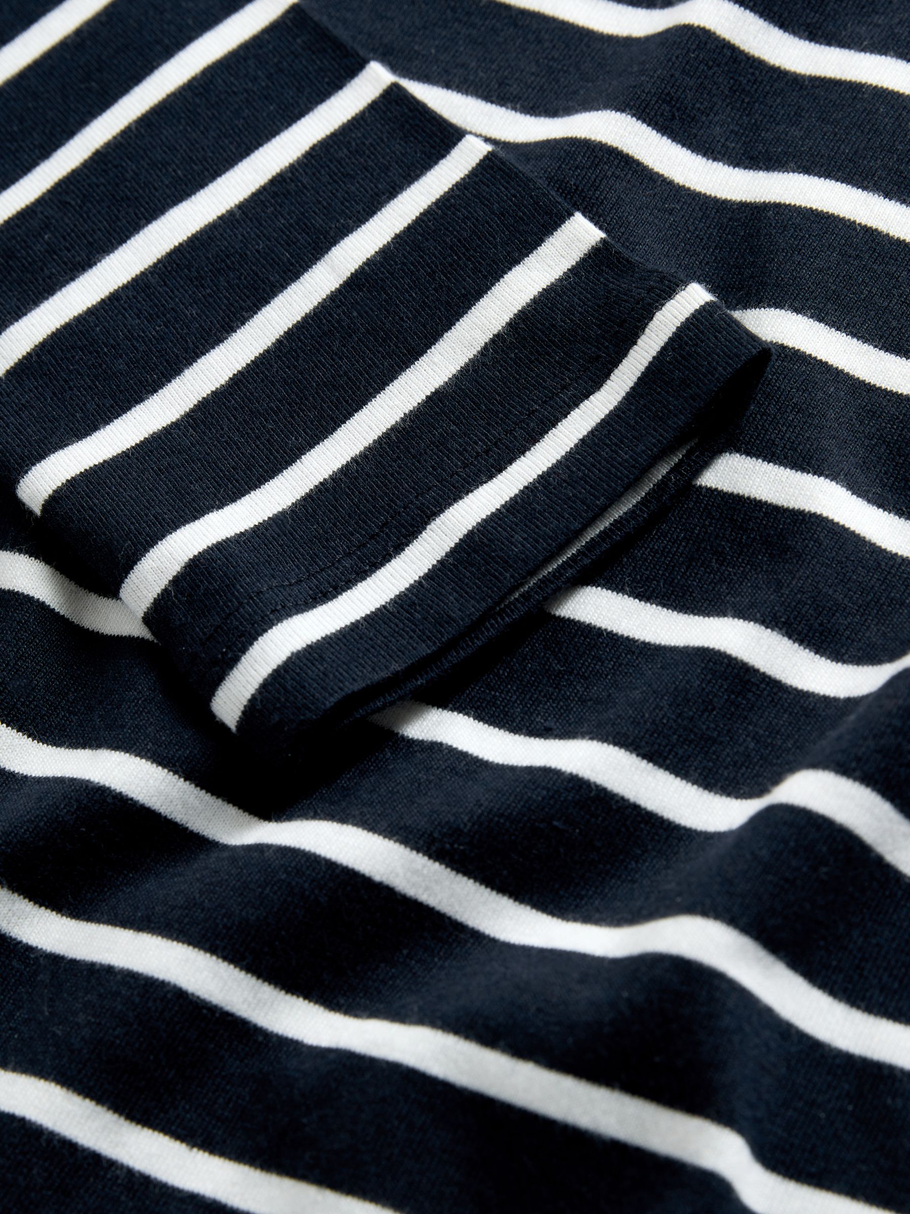 Navy/Grey/Blue/Grey Marl/White 6 Pack Regular Cotton T-Shirts Long Sleeve - Image 6 of 6