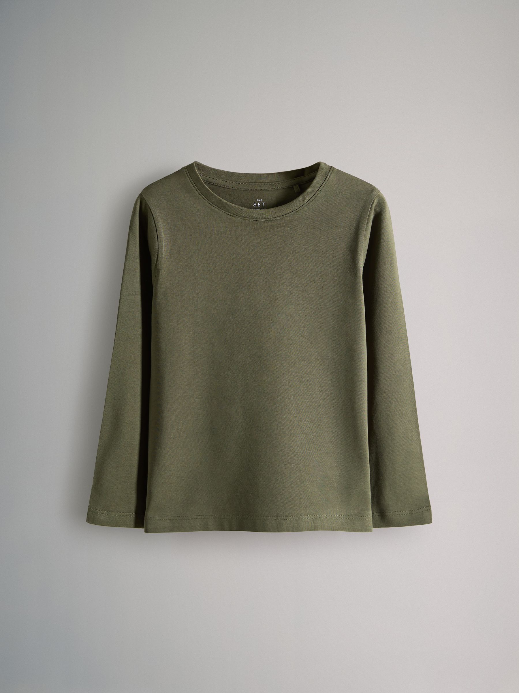 Black/Khaki/Green/Cream/White - 6 Pack Regular Cotton T-Shirts - Image 10 of 13