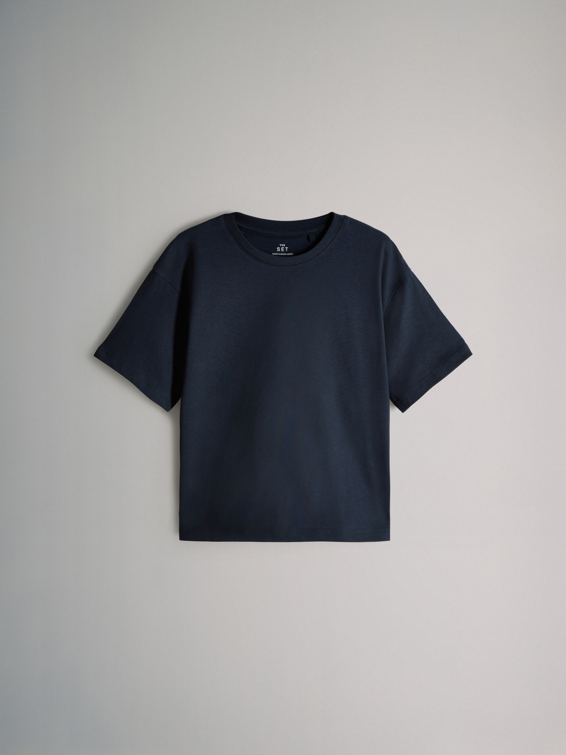 White/Red/Green/Navy Blue - 4 Pack Oversized Short Sleeve Cotton T-Shirts - Image 3 of 7