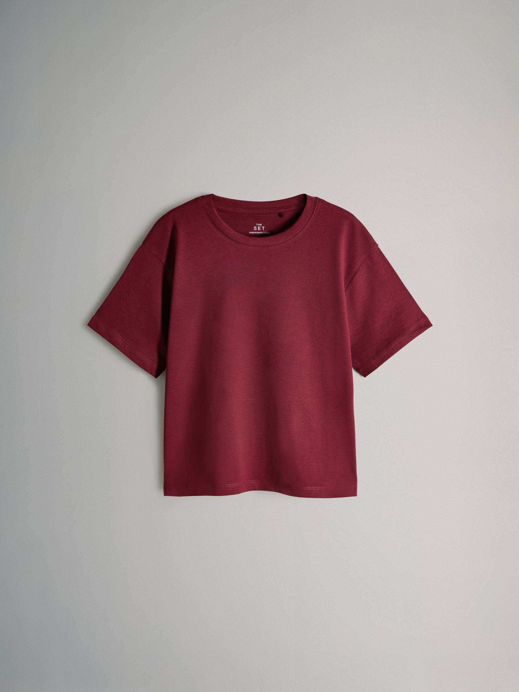 White/Red/Green/Navy Blue - 4 Pack Oversized Short Sleeve Cotton T-Shirts - Image 4 of 7