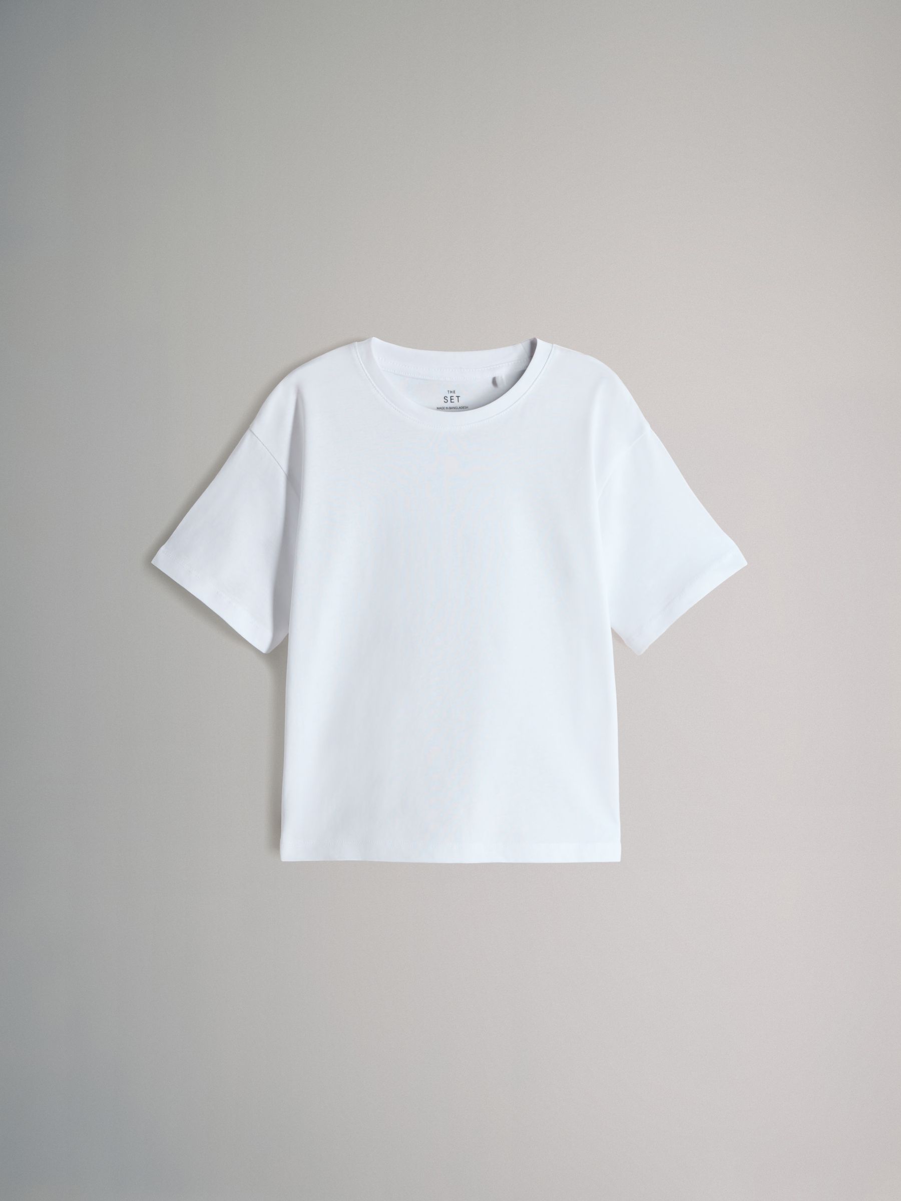 White/Red/Green/Navy Blue - 4 Pack Oversized Short Sleeve Cotton T-Shirts - Image 5 of 7