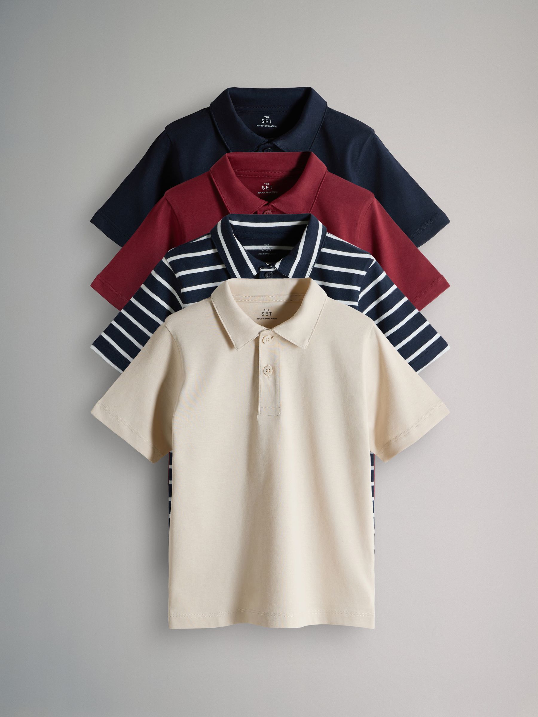 4 Pack Short Sleeve Cotton Jersey Polo Shirts - Image 1 of 6