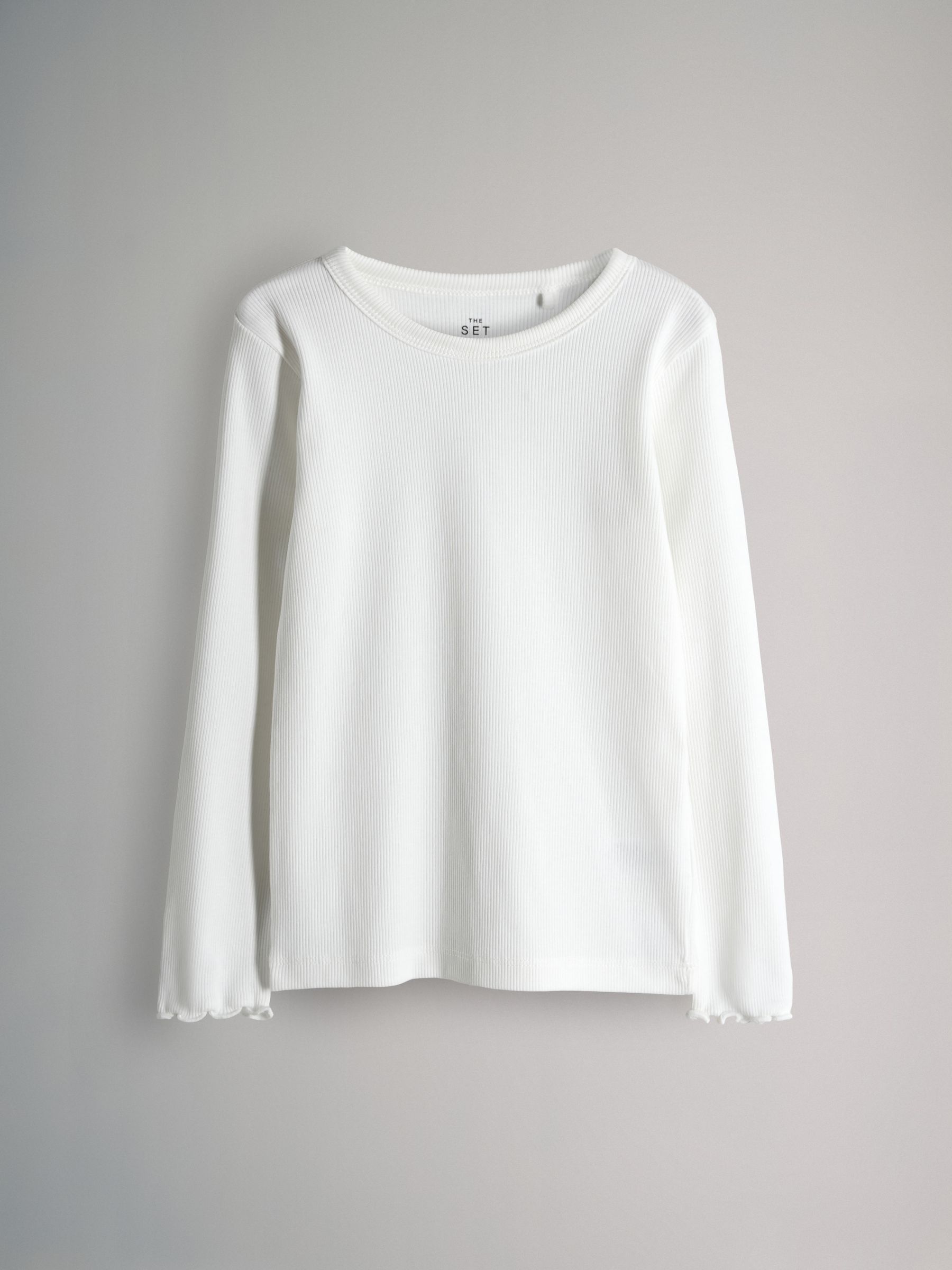 5 Pack Stripe Long Sleeve Ribbed Cotton T-Shirts - Image 3 of 8