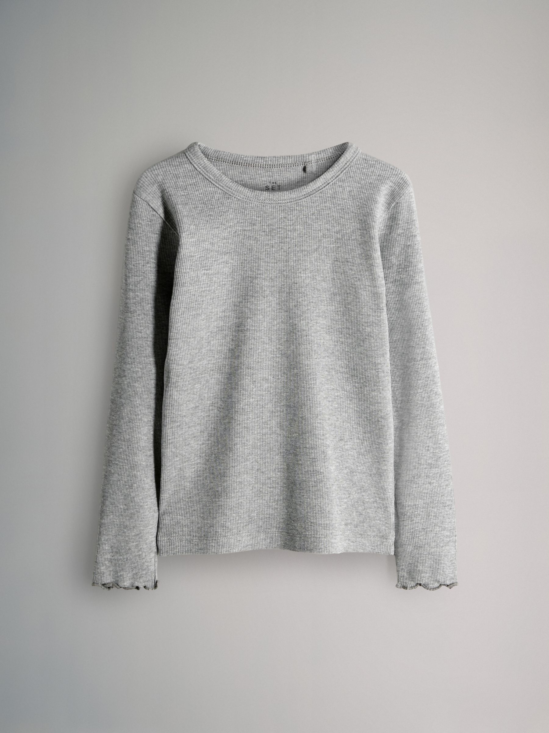5 Pack Stripe Long Sleeve Ribbed Cotton T-Shirts - Image 4 of 8