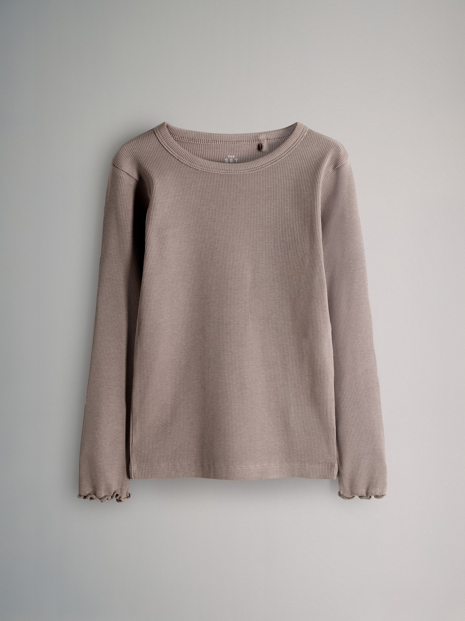 5 Pack Stripe Long Sleeve Ribbed Cotton T-Shirts - Image 5 of 8