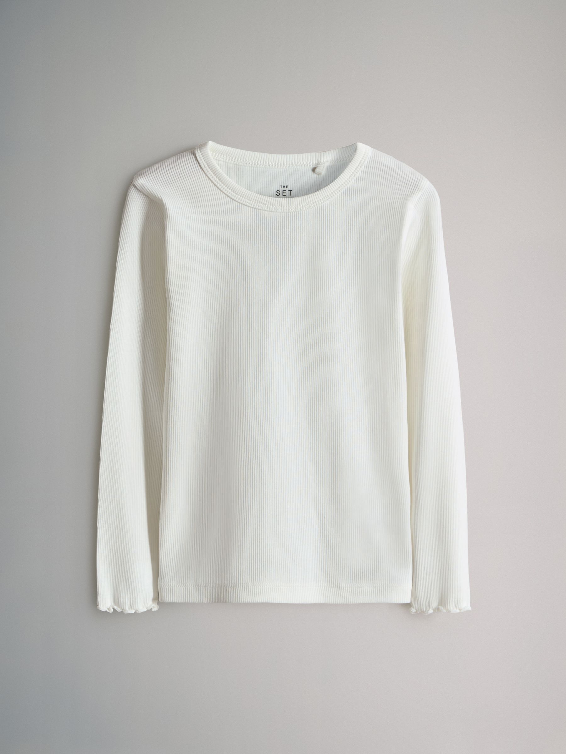 7 Pack Long Sleeve Rib Cotton T-Shirts - Image 2 of 10