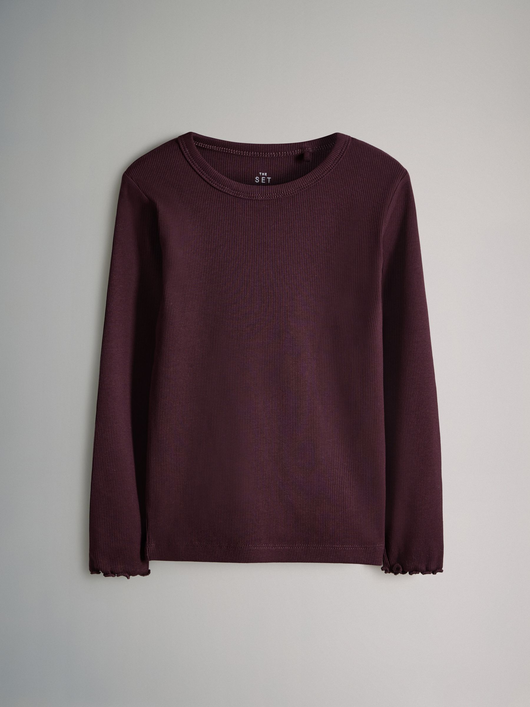 7 Pack Long Sleeve Rib Cotton T-Shirts - Image 3 of 10
