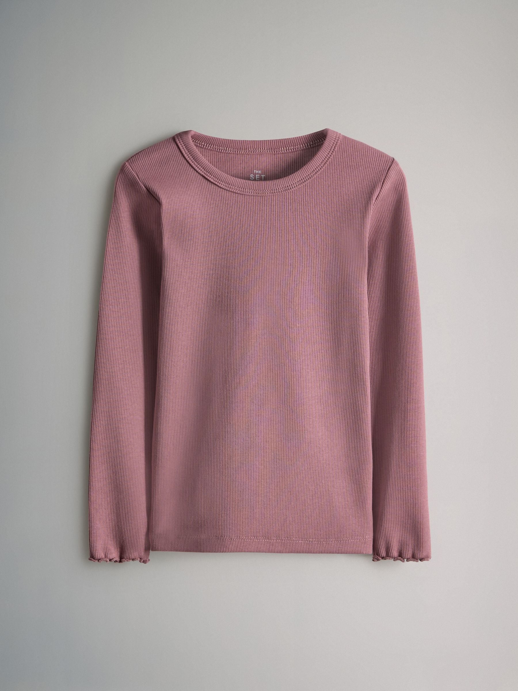 7 Pack Long Sleeve Rib Cotton T-Shirts - Image 5 of 10