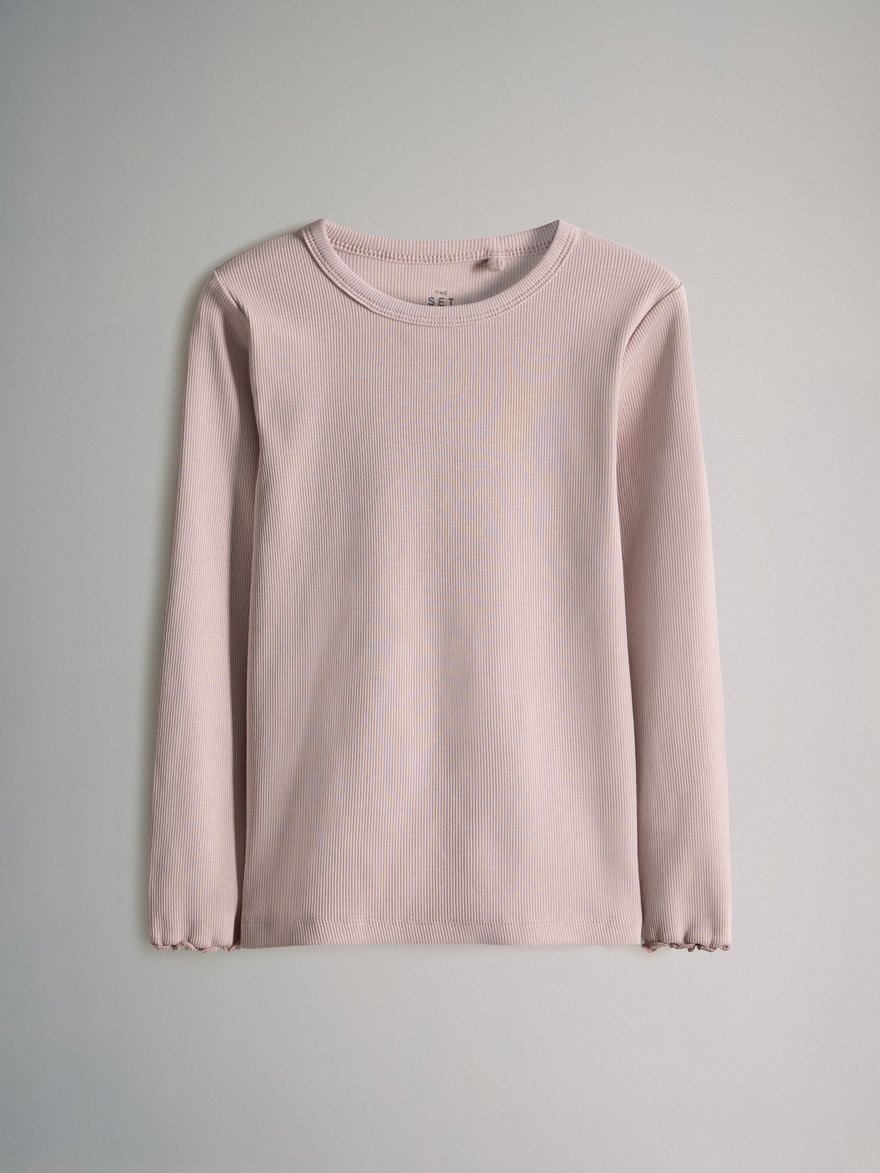7 Pack Long Sleeve Rib Cotton T-Shirts - Image 7 of 10