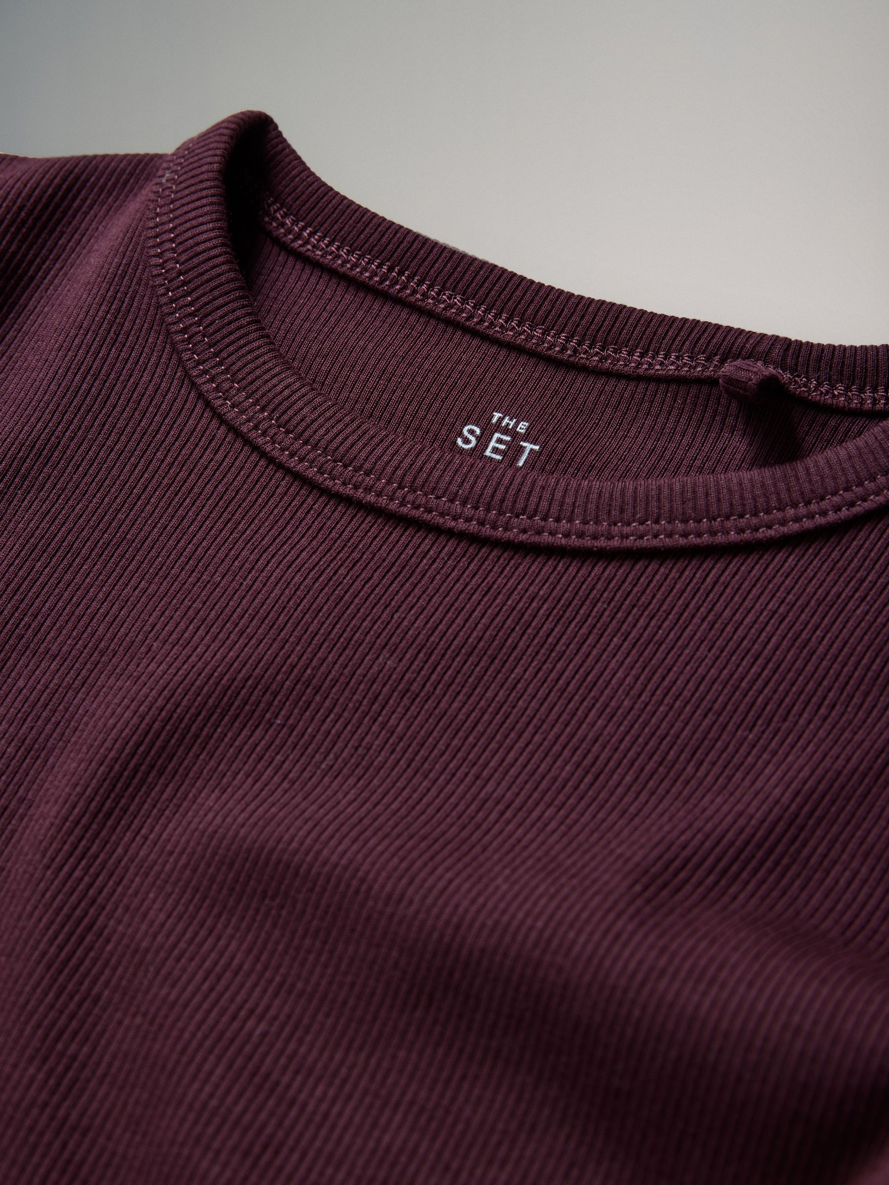 7 Pack Long Sleeve Rib Cotton T-Shirts - Image 9 of 10