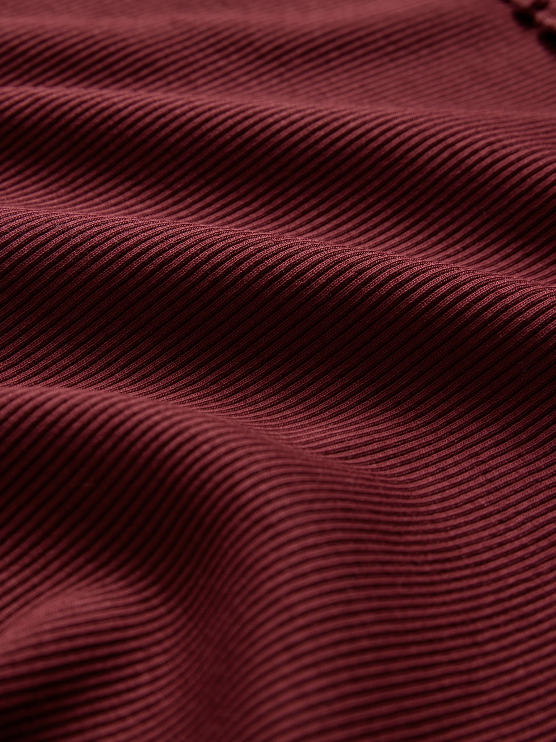 Navy/Dark Red/Cream - 4 Pack Long Sleeve Rib Collar Tops - Image 6 of 6