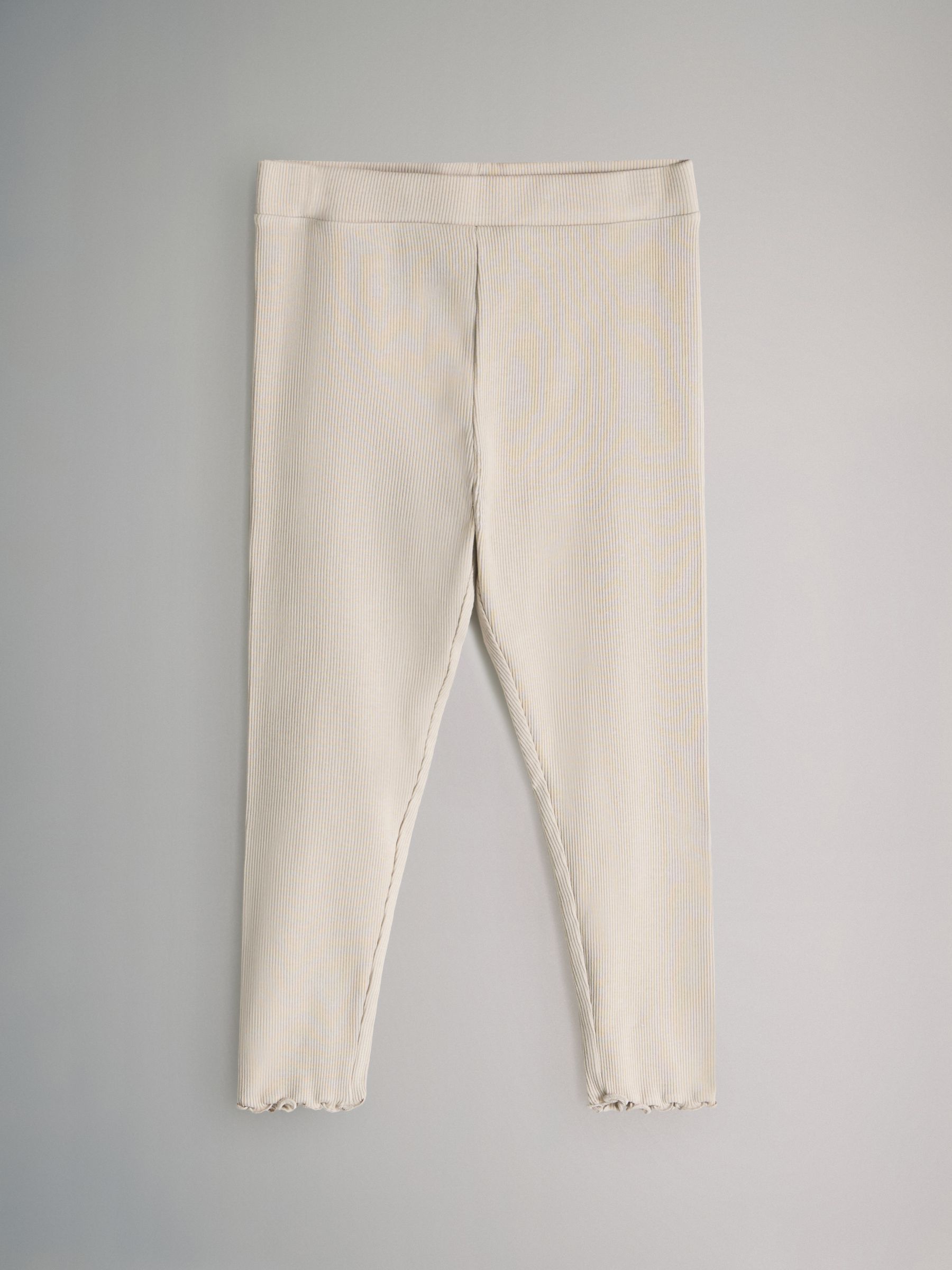 Black/Brown/Cream - 4 Pack Rib Cotton Leggings - Image 5 of 7