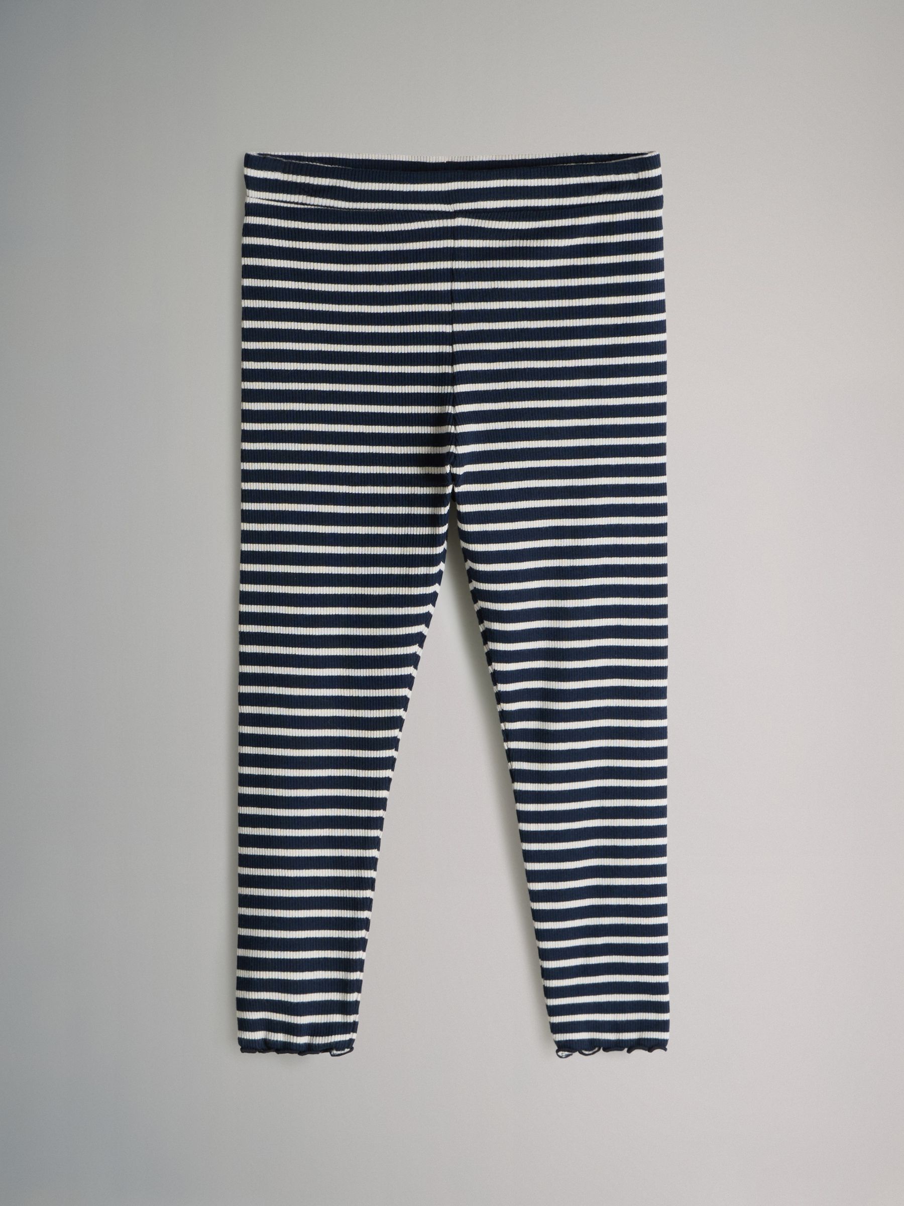 Navy Blue/Red/Pink/Stripe - 4 Pack Rib Cotton Leggings - Image 2 of 7