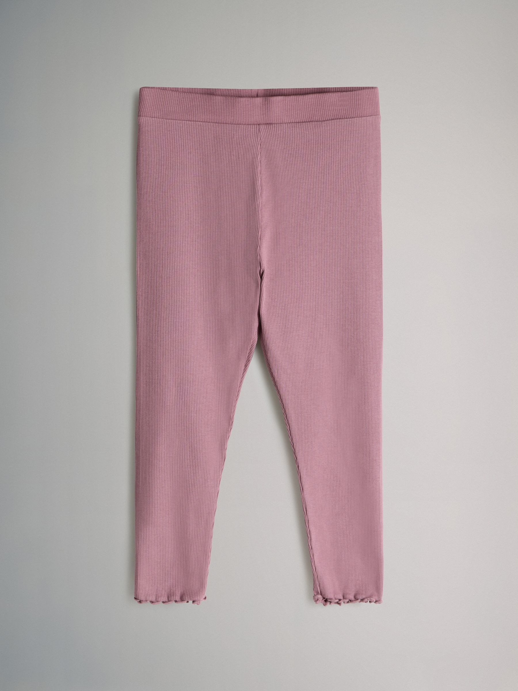 Navy Blue/Red/Pink/Stripe - 4 Pack Rib Cotton Leggings - Image 3 of 7