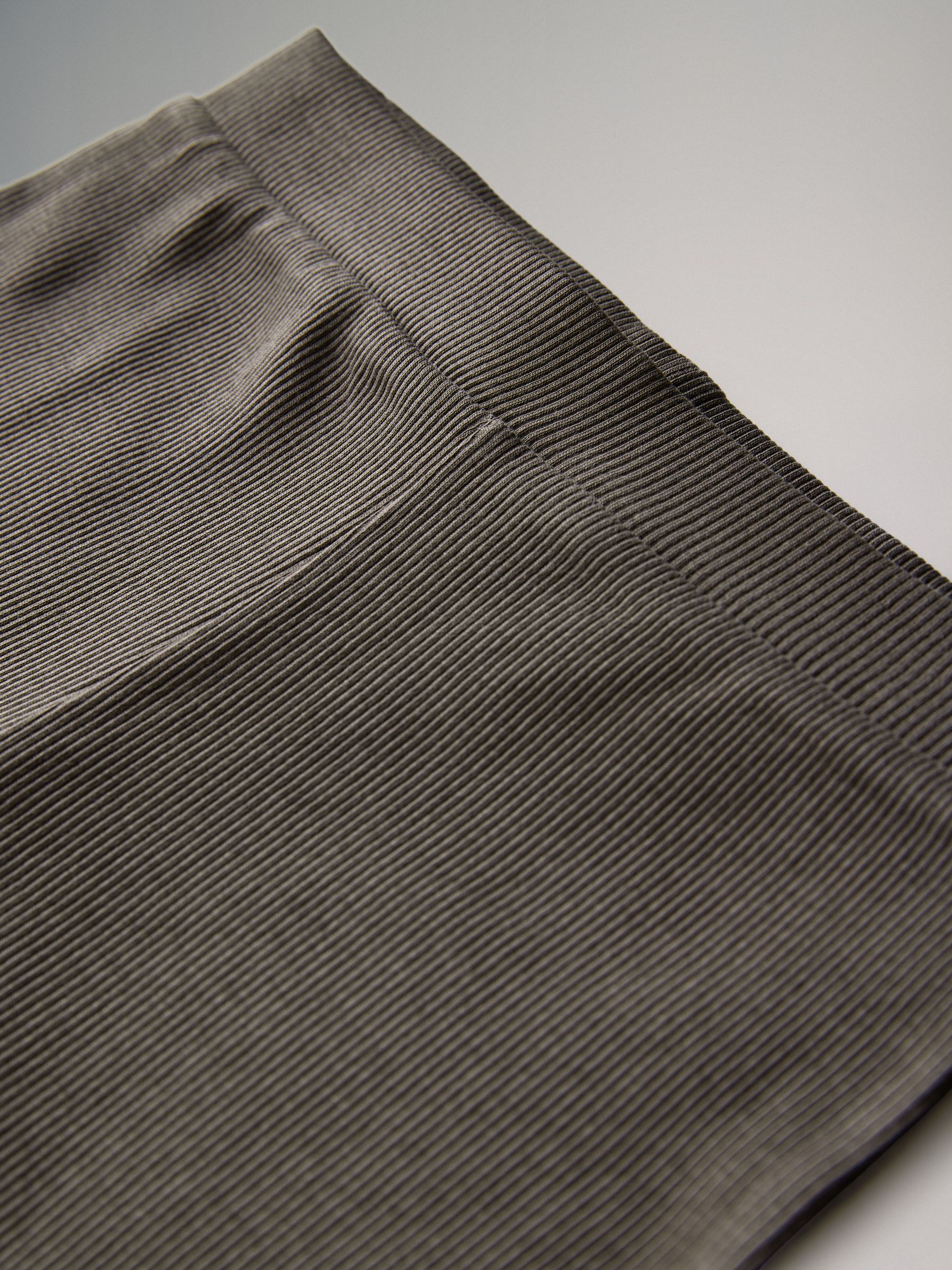 Black/Brown/Cream - 4 Pack Flared Rib Cotton Leggings - Image 11 of 12